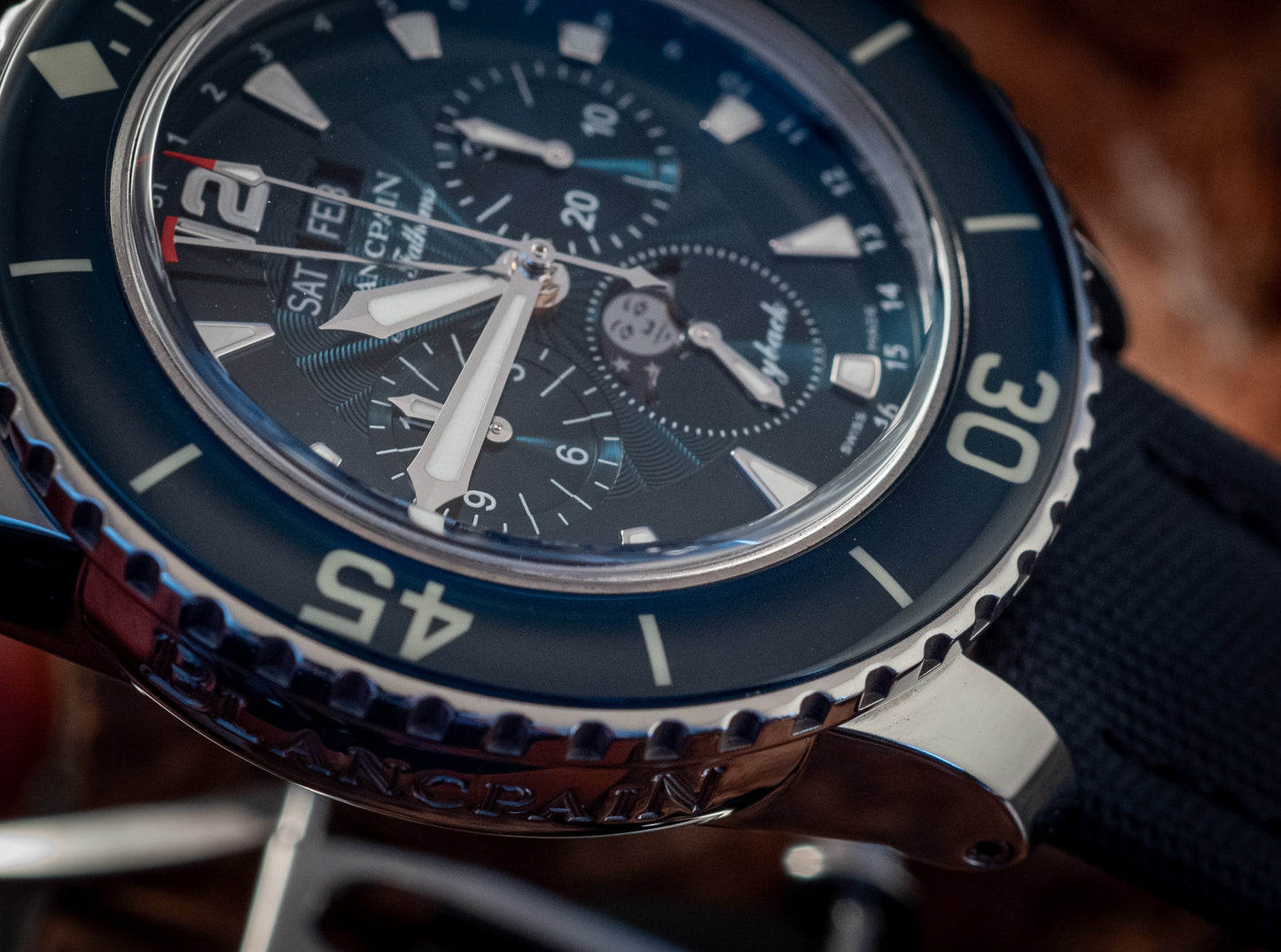 Blancpain Fifty Fathoms Blue Dial Box And Papers MSRP $32,300 2023 Service Papers Ref 5066f-1140-52b