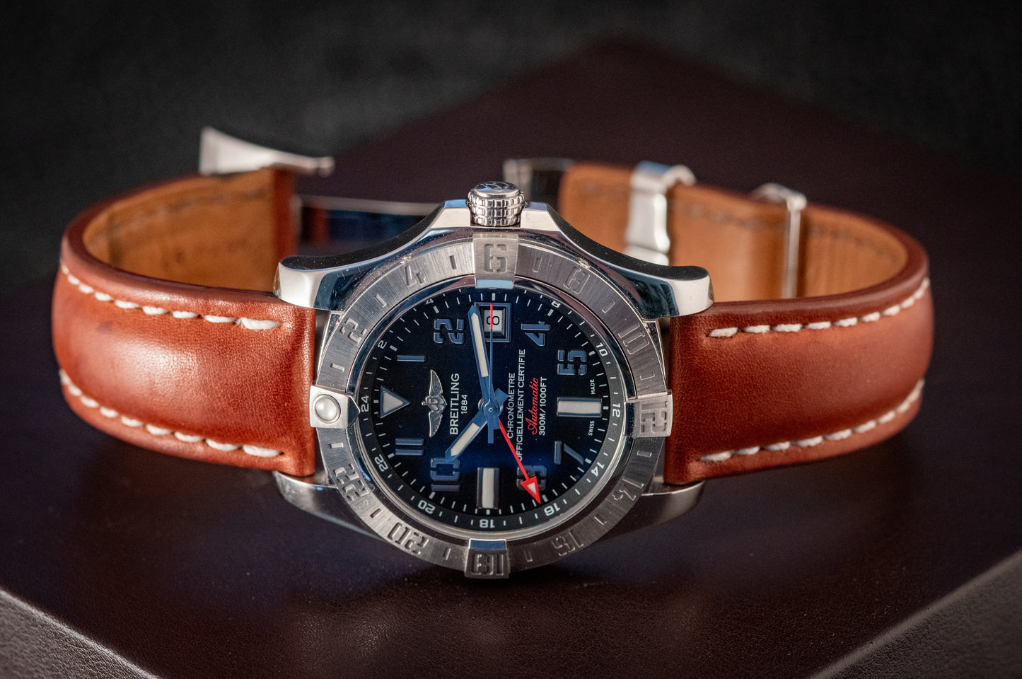 Breitling Avenger II GMT 43 Leather Strap Ref A3239011/BC34 Box And Papers
