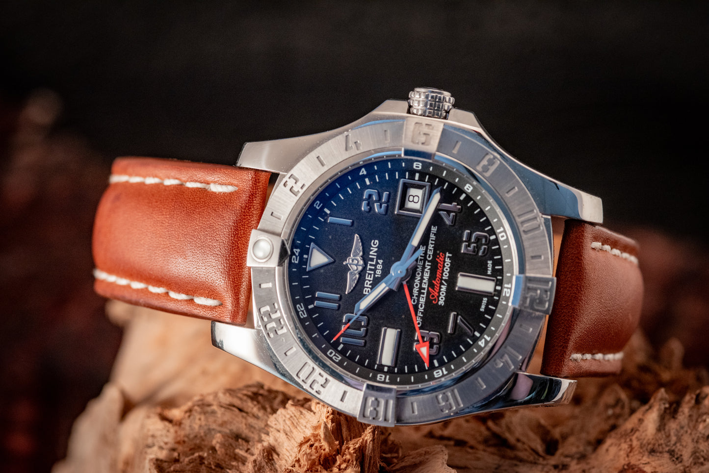 Breitling Avenger II GMT 43 Leather Strap Ref A3239011/BC34 Box And Papers