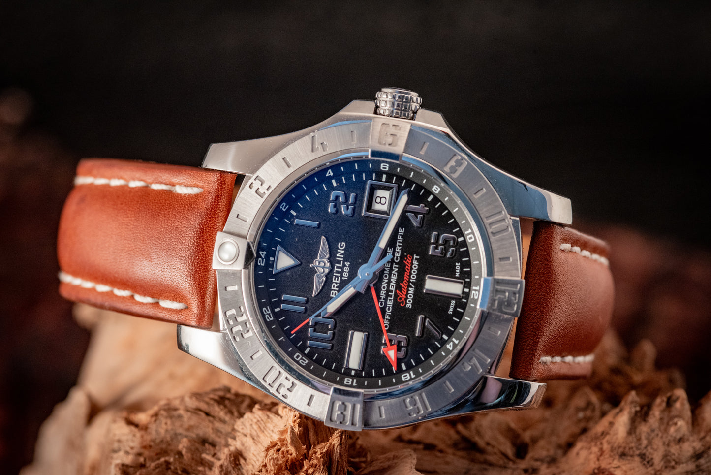 Breitling Avenger II GMT 43 Leather Strap Ref A3239011/BC34 Box And Papers