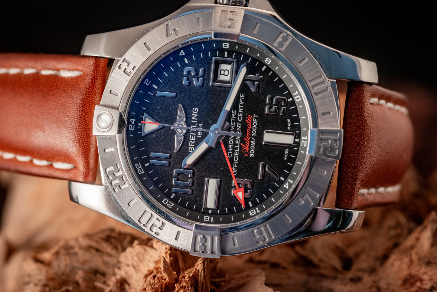 Breitling Avenger II GMT 43 Leather Strap Ref A3239011/BC34 Box And Papers