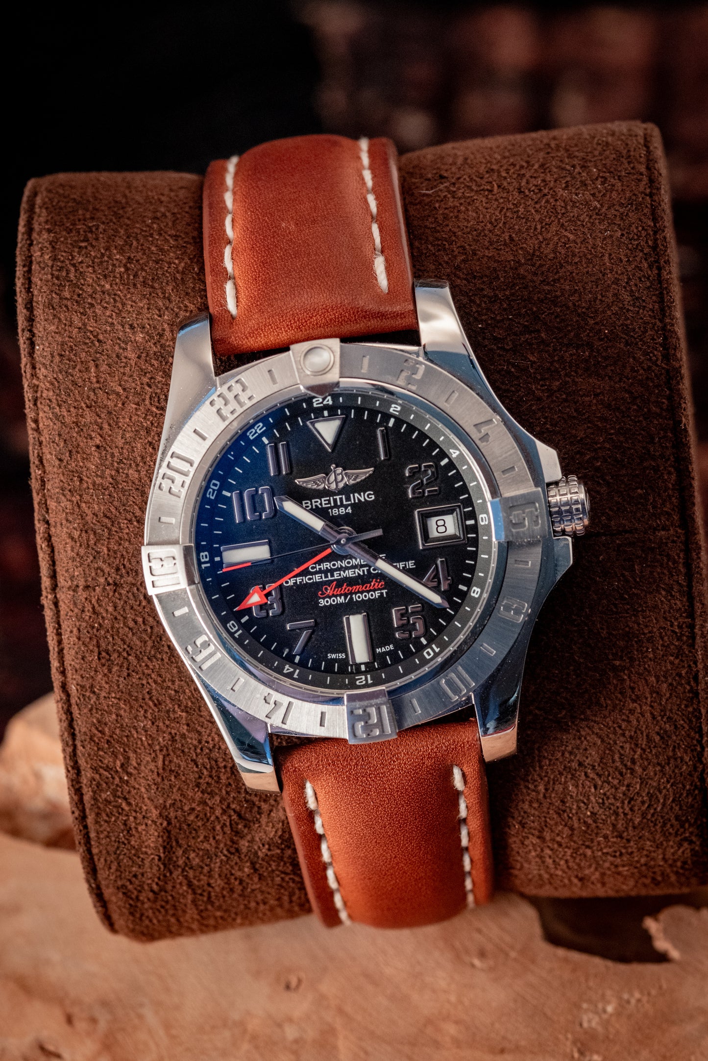 Breitling Avenger II GMT 43 Leather Strap Ref A3239011/BC34 Box And Papers