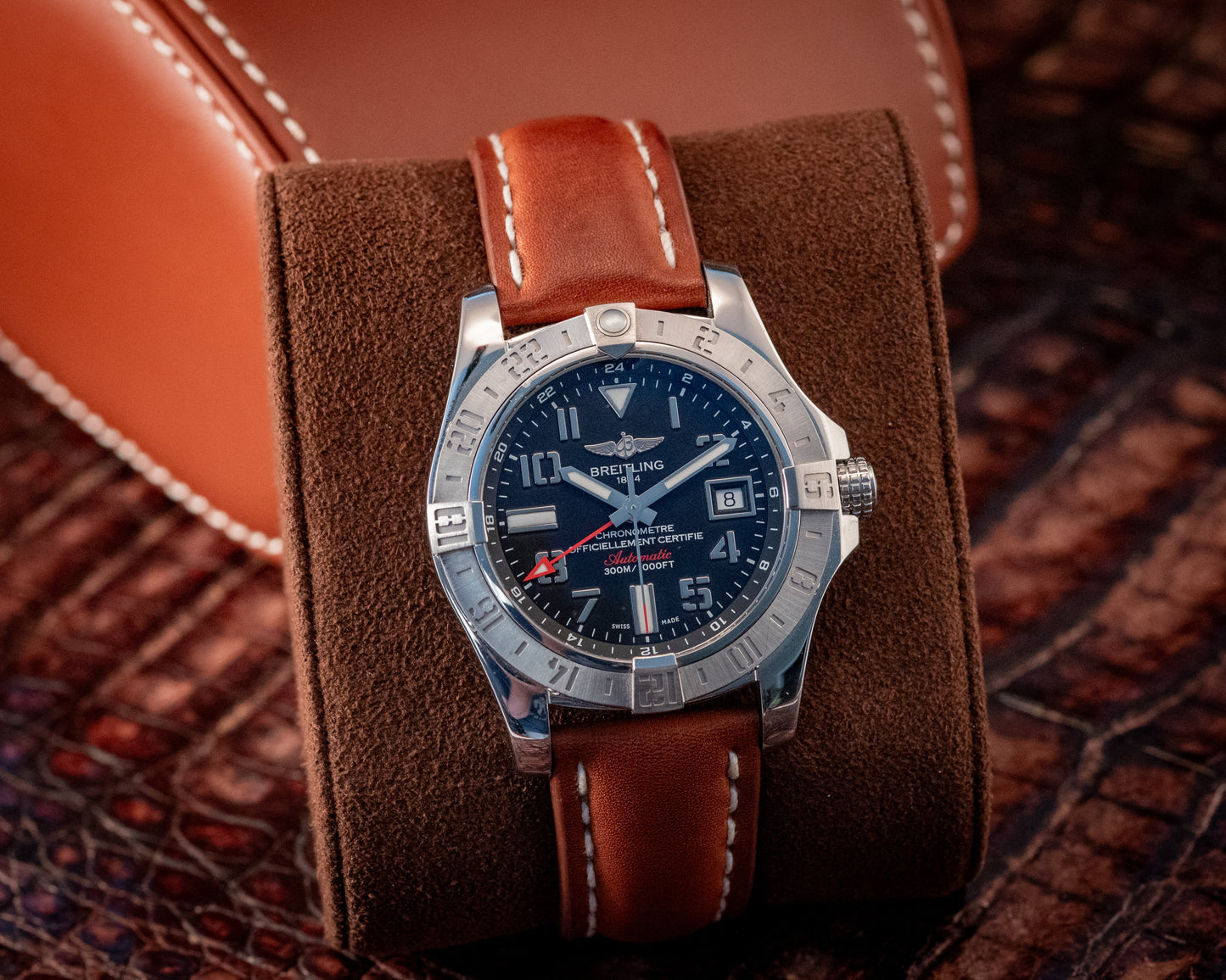 Breitling Avenger II GMT 43 Leather Strap Ref A3239011/BC34 Box And Papers