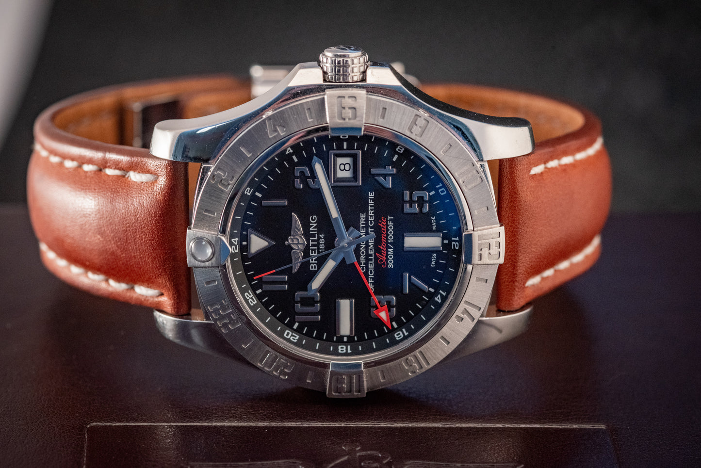 Breitling Avenger II GMT 43 Leather Strap Ref A3239011/BC34 Box And Papers