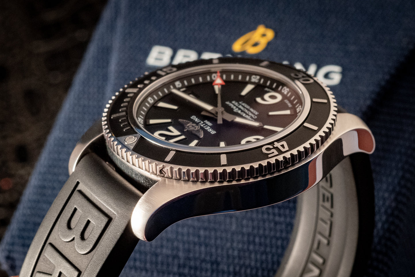 Breitling Superocean 42mm 2022 Service Paperwork Box And Papers Travel Pouch Ref A17366021B1S2