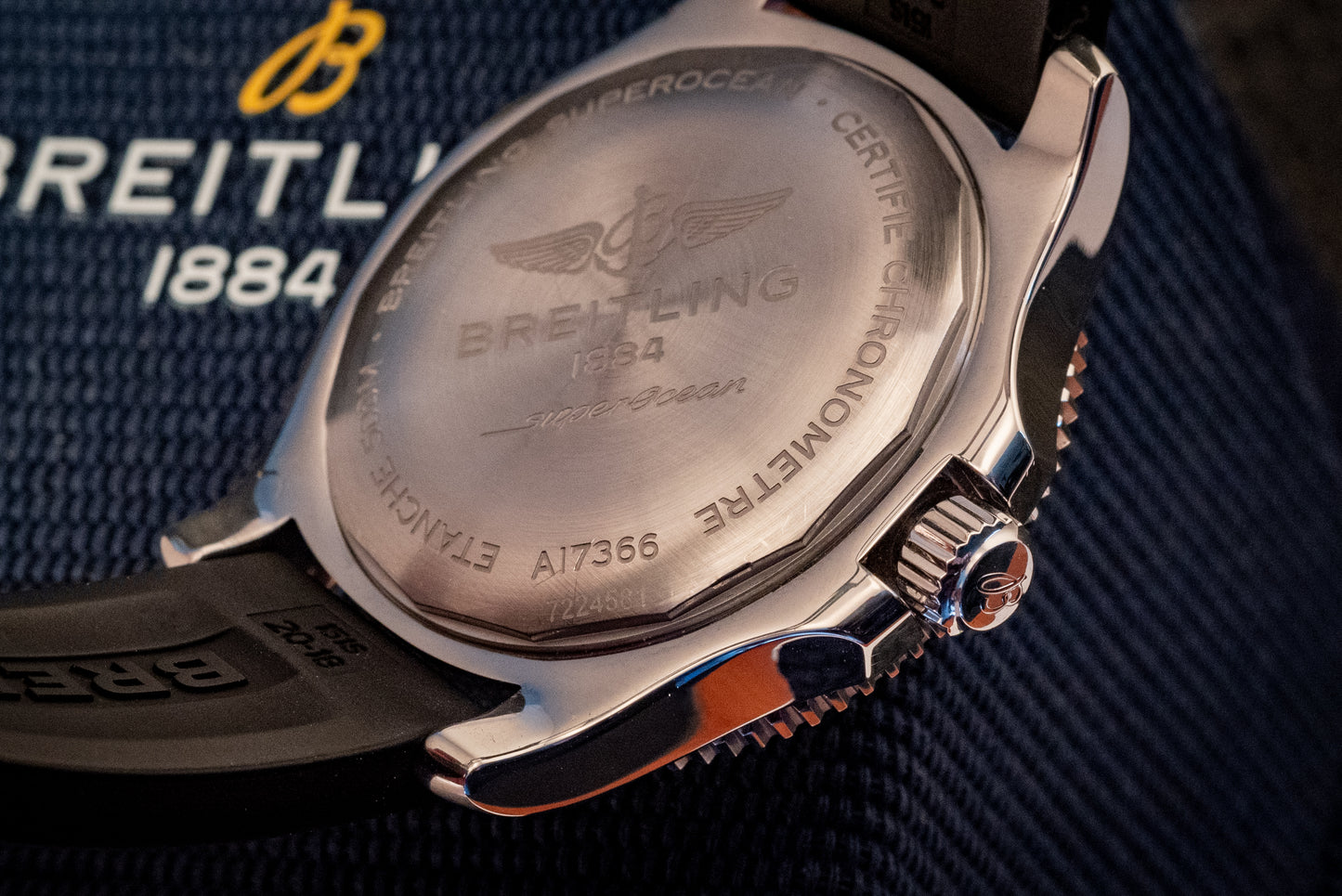 Breitling Superocean 42mm 2022 Service Paperwork Box And Papers Travel Pouch Ref A17366021B1S2