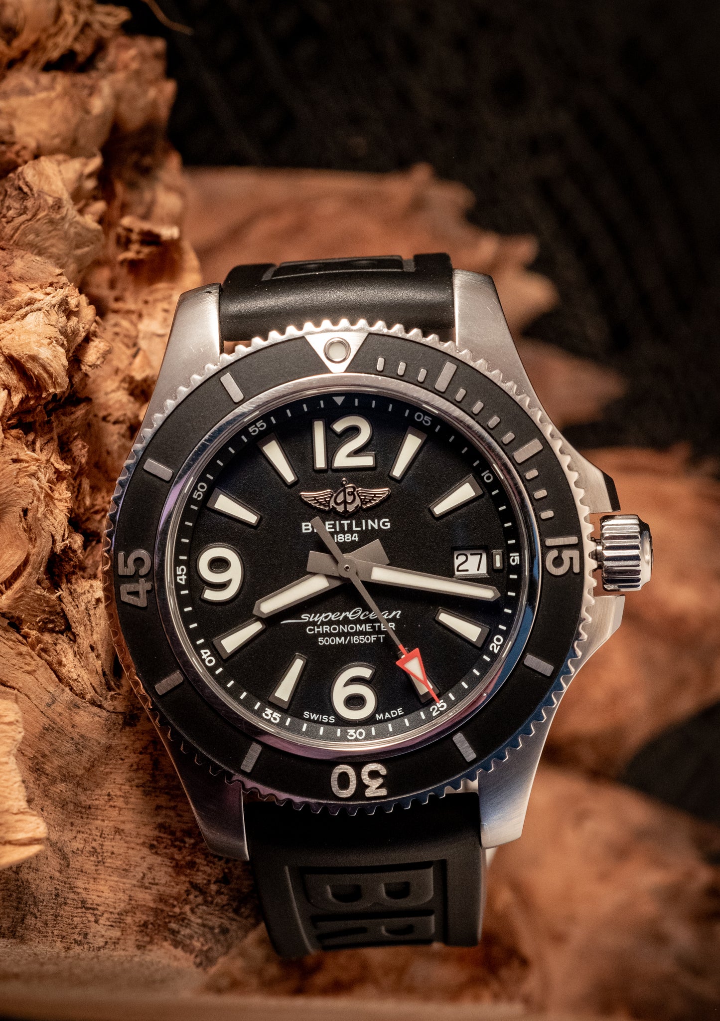 Breitling Superocean 42mm 2022 Service Paperwork Box And Papers Travel Pouch Ref A17366021B1S2