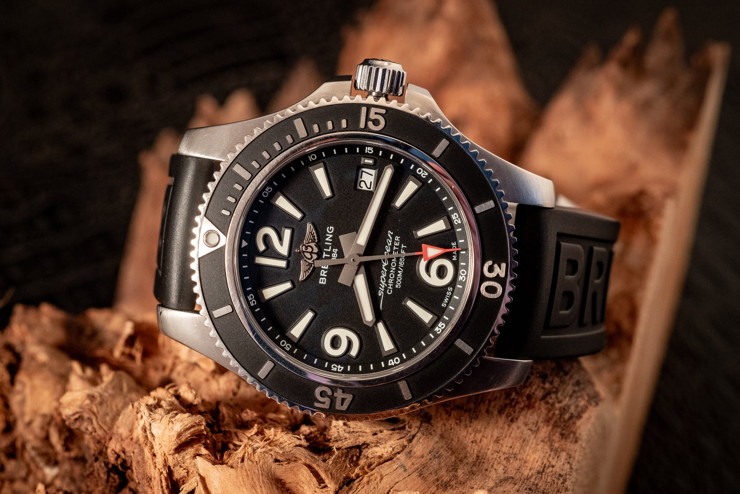 Breitling Superocean 42mm 2022 Service Paperwork Box And Papers Travel Pouch Ref A17366021B1S2