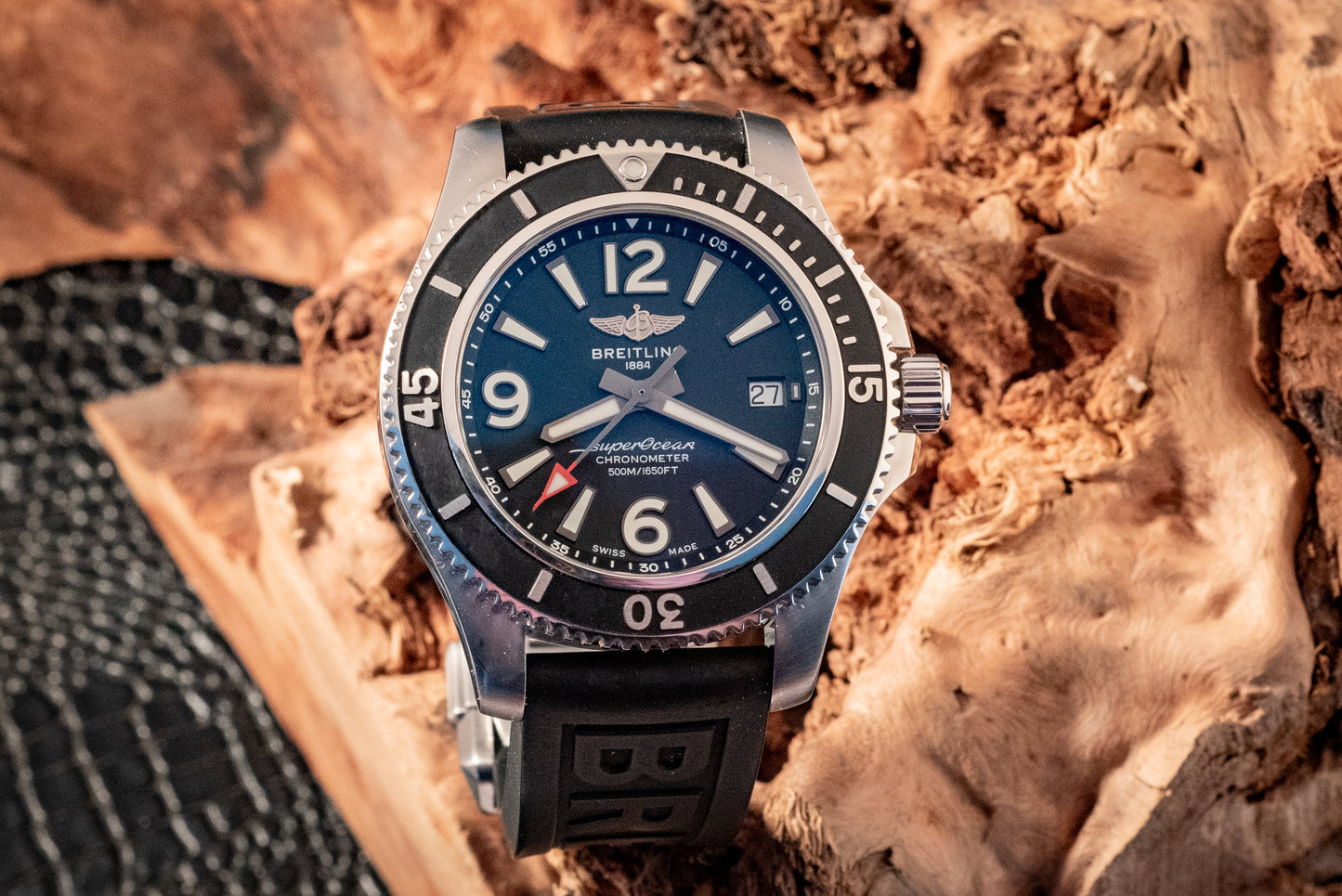 Breitling Superocean 42mm 2022 Service Paperwork Box And Papers Travel Pouch Ref A17366021B1S2