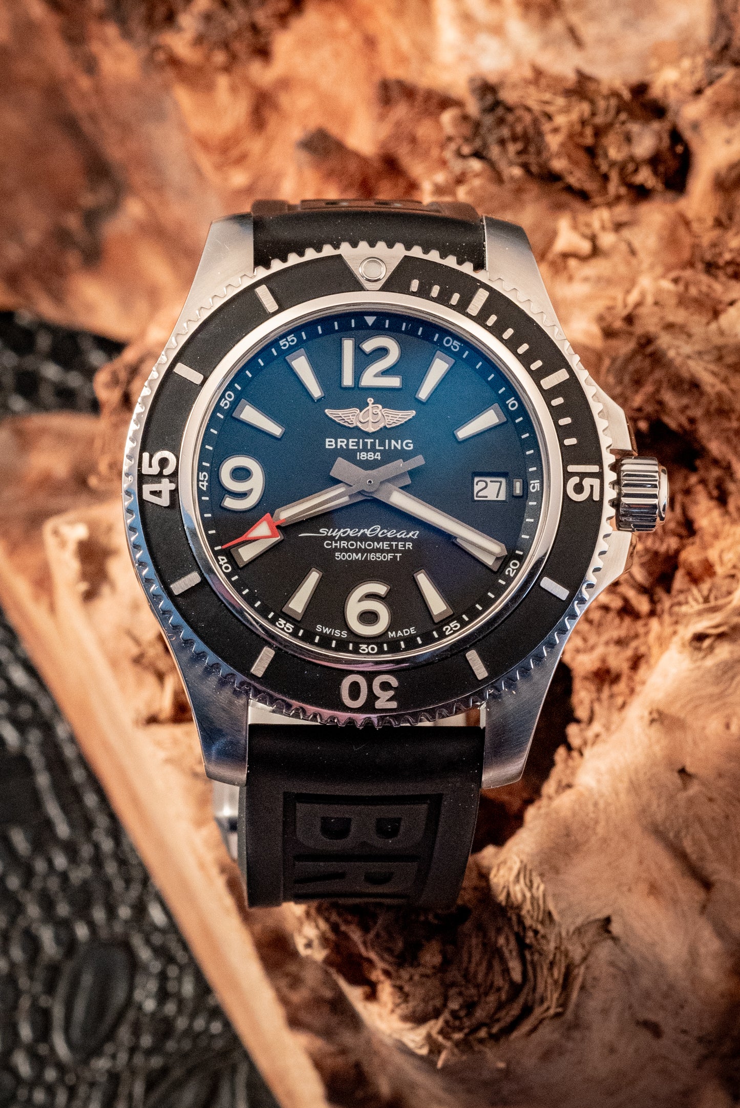 Breitling Superocean 42mm 2022 Service Paperwork Box And Papers Travel Pouch Ref A17366021B1S2