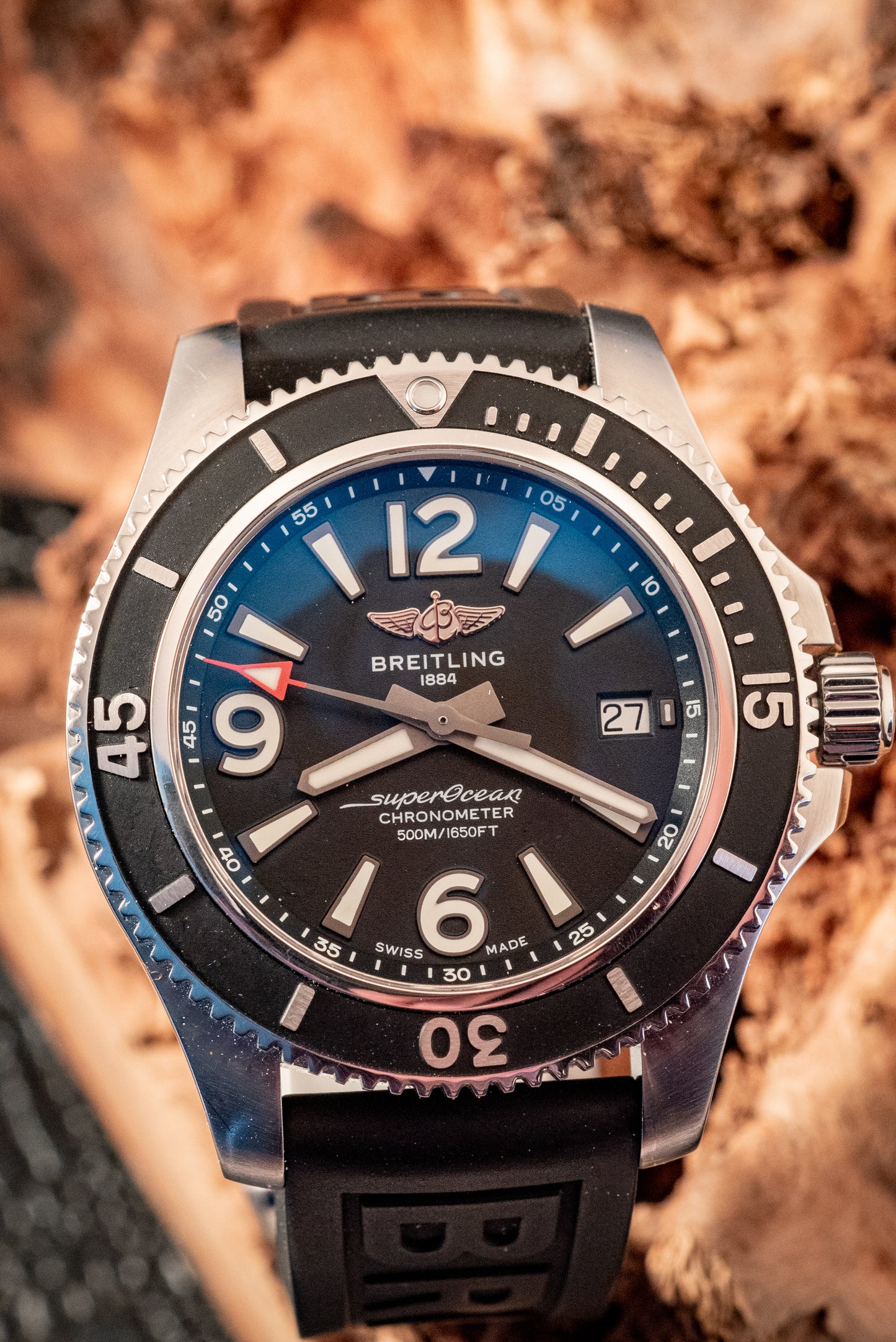 Breitling Superocean 42mm 2022 Service Paperwork Box And Papers Travel Pouch Ref A17366021B1S2