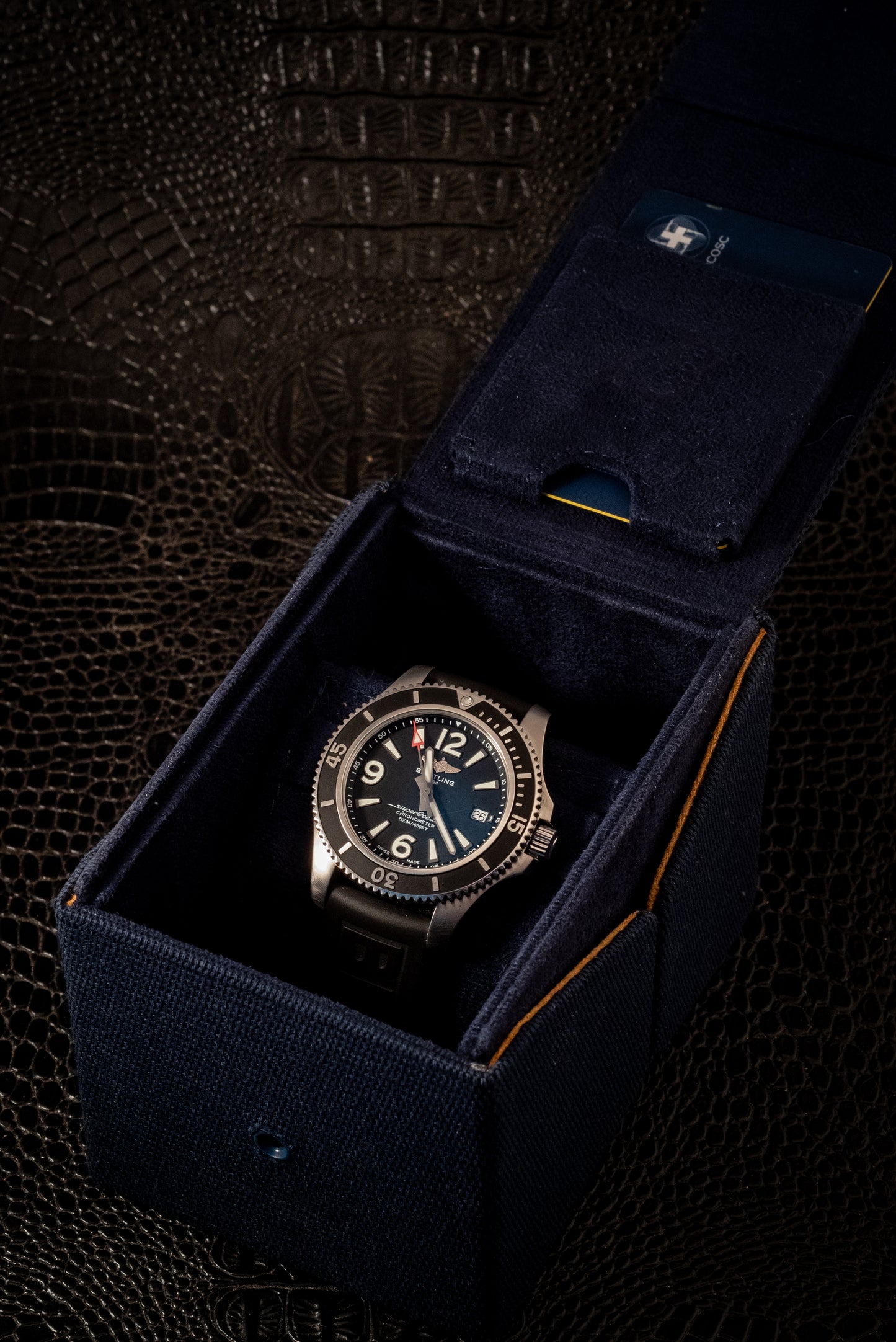 Breitling Superocean 42mm 2022 Service Paperwork Box And Papers Travel Pouch Ref A17366021B1S2