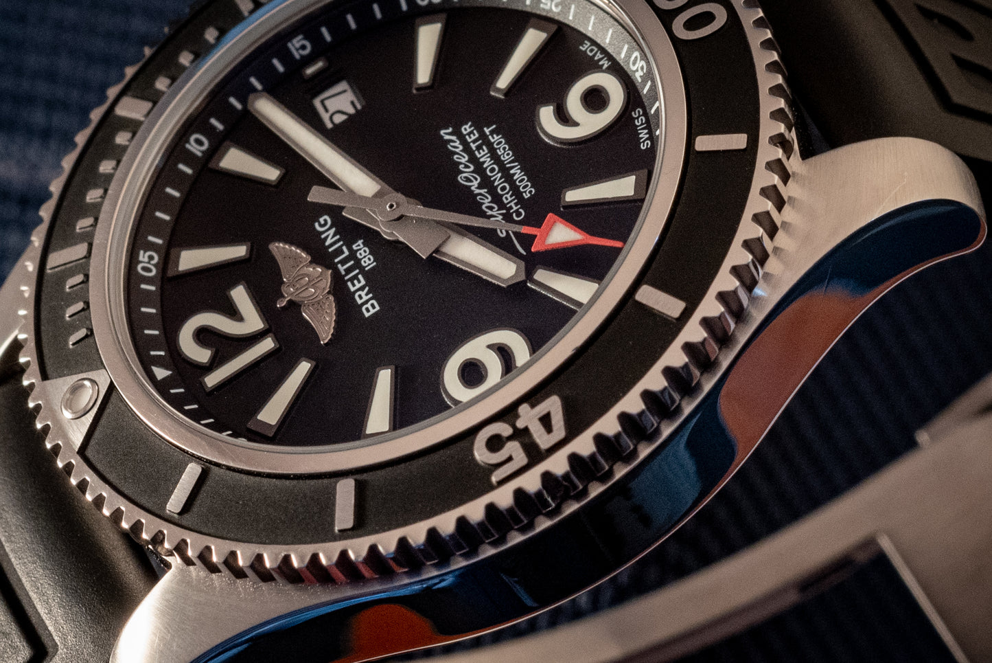 Breitling Superocean 42mm 2022 Service Paperwork Box And Papers Travel Pouch Ref A17366021B1S2