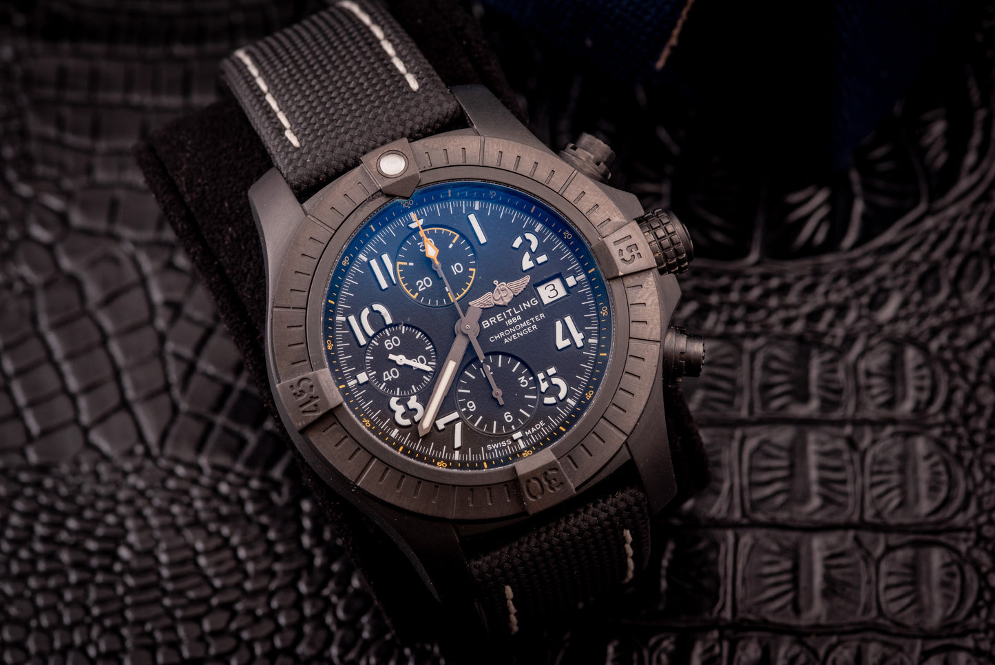Breitling Avenger Night Mission Chronograph 45MM Ref V13317101B1X2 Box And Papers