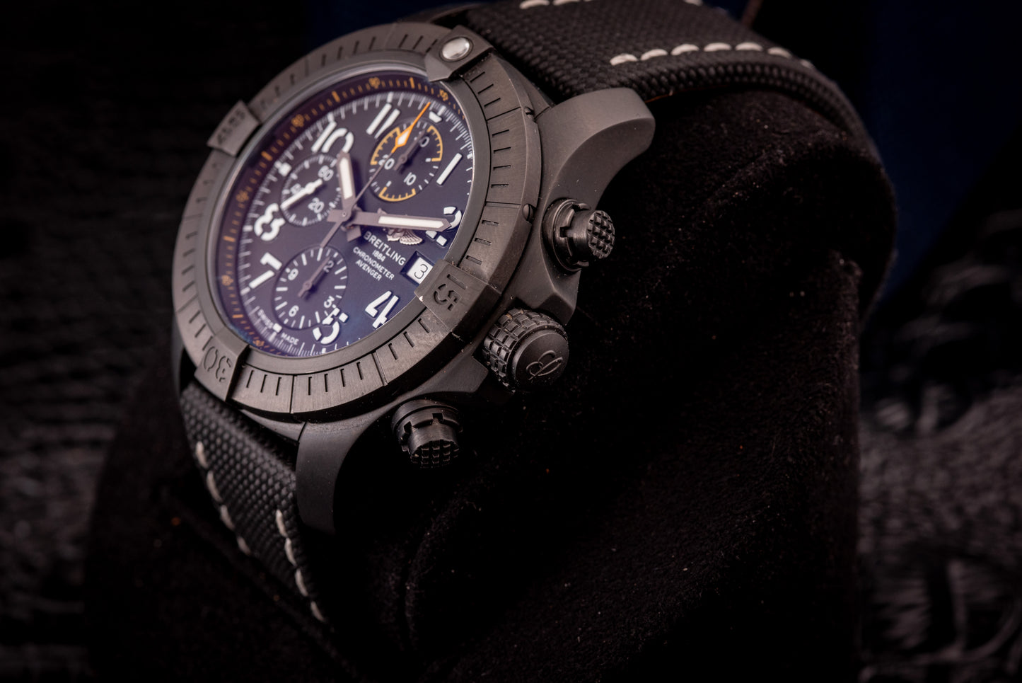 Breitling Avenger Night Mission Chronograph 45MM Ref V13317101B1X2 Box And Papers