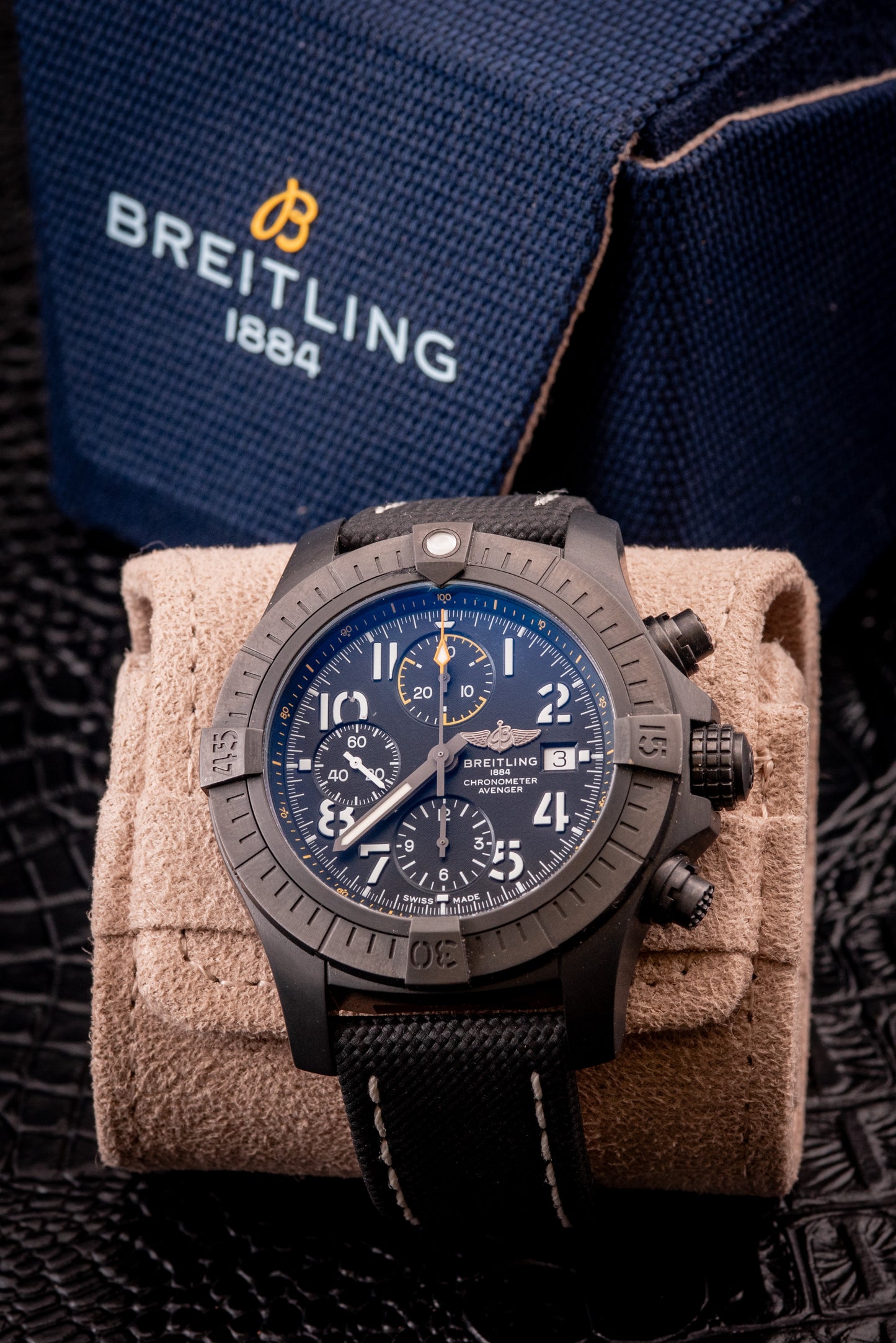Breitling Avenger Night Mission Chronograph 45MM Ref V13317101B1X2 Box And Papers