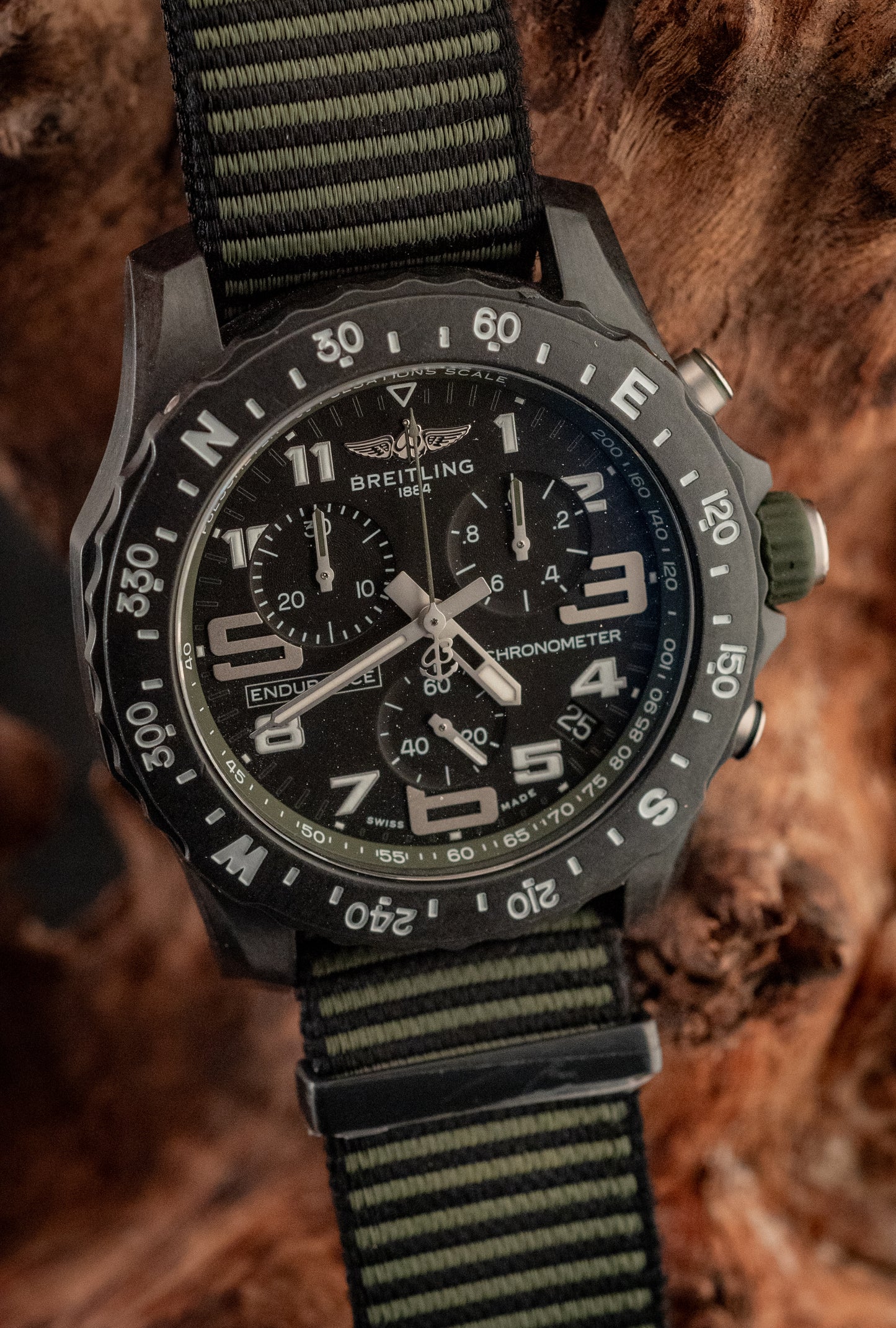 Breitling Endurance Pro Kelly Green 44MM Slater Strap 2022 Box And Papers Ref X82310