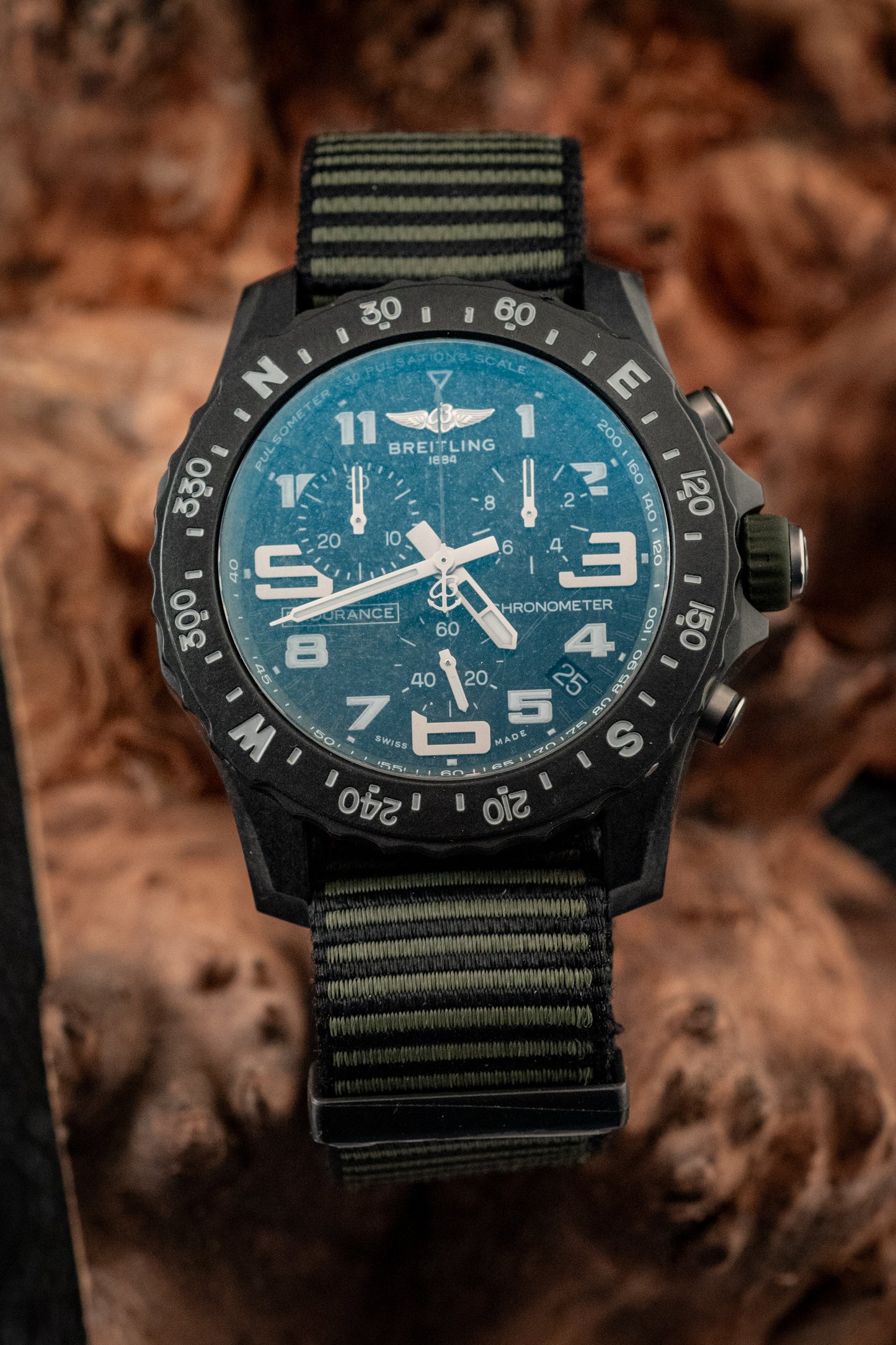 Breitling Endurance Pro Kelly Green 44MM Slater Strap 2022 Box And Papers Ref X82310