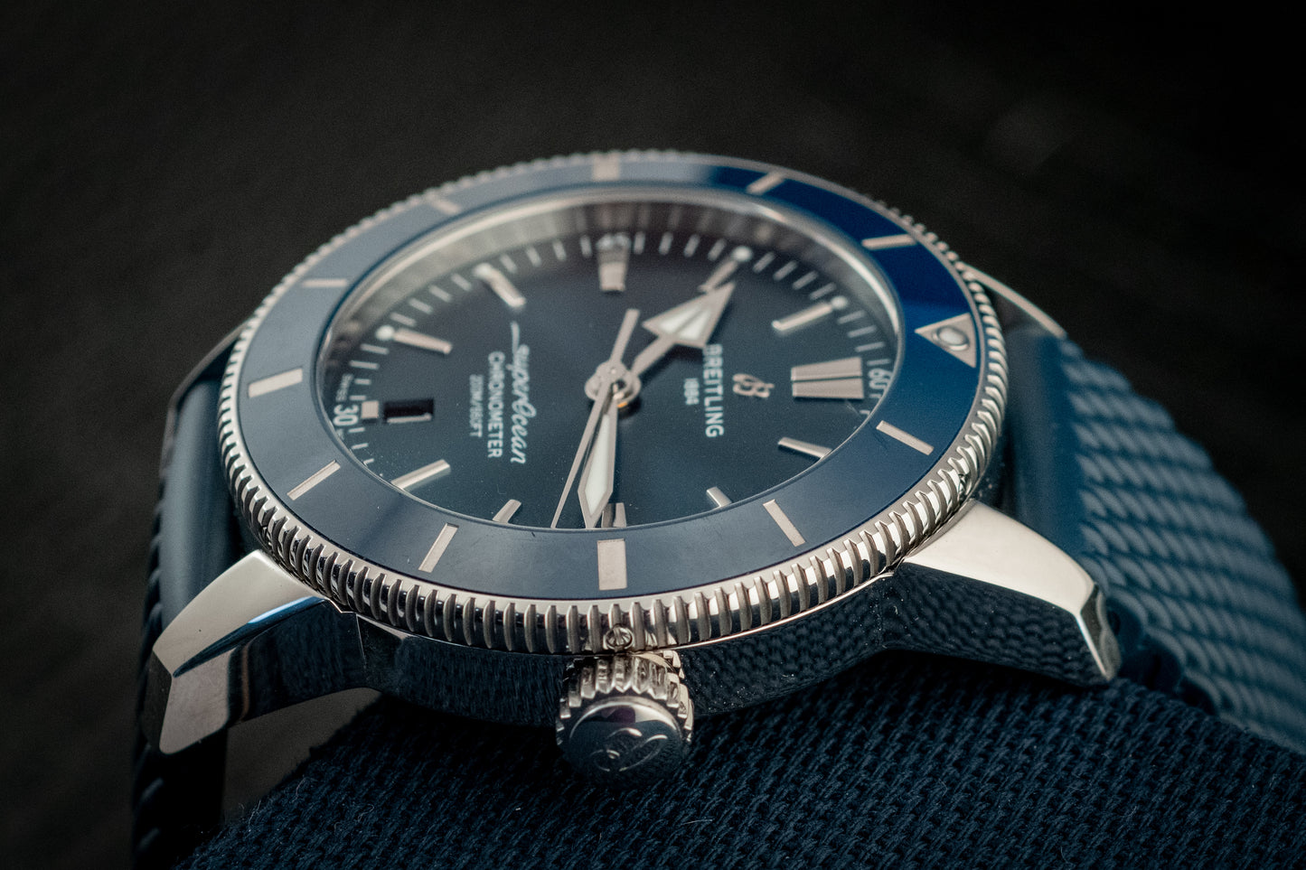 Breitling Breitling Superocean Heritage II 44mm Blue Dial Automatic Ref AB2030161C1S1 Box And Papers