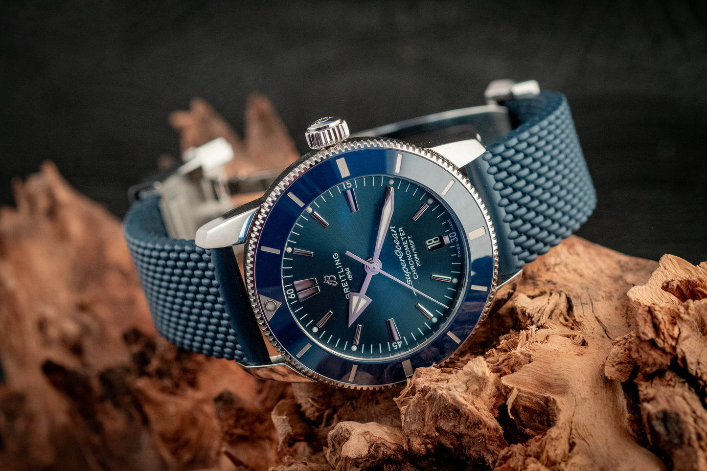 Breitling Breitling Superocean Heritage II 44mm Blue Dial Automatic Ref AB2030161C1S1 Box And Papers