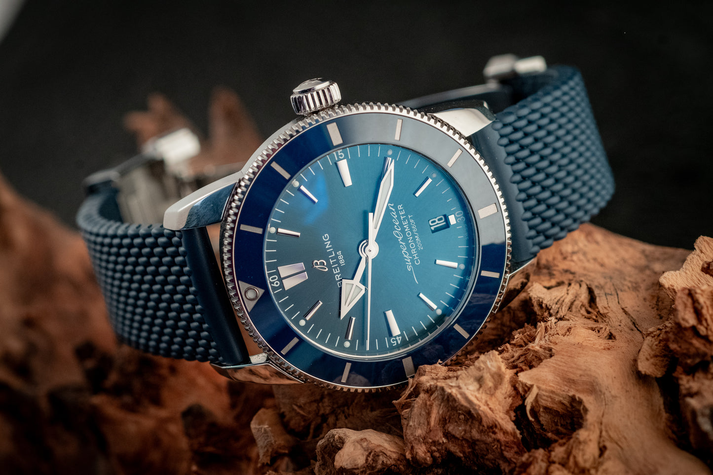 Breitling Breitling Superocean Heritage II 44mm Blue Dial Automatic Ref AB2030161C1S1 Box And Papers