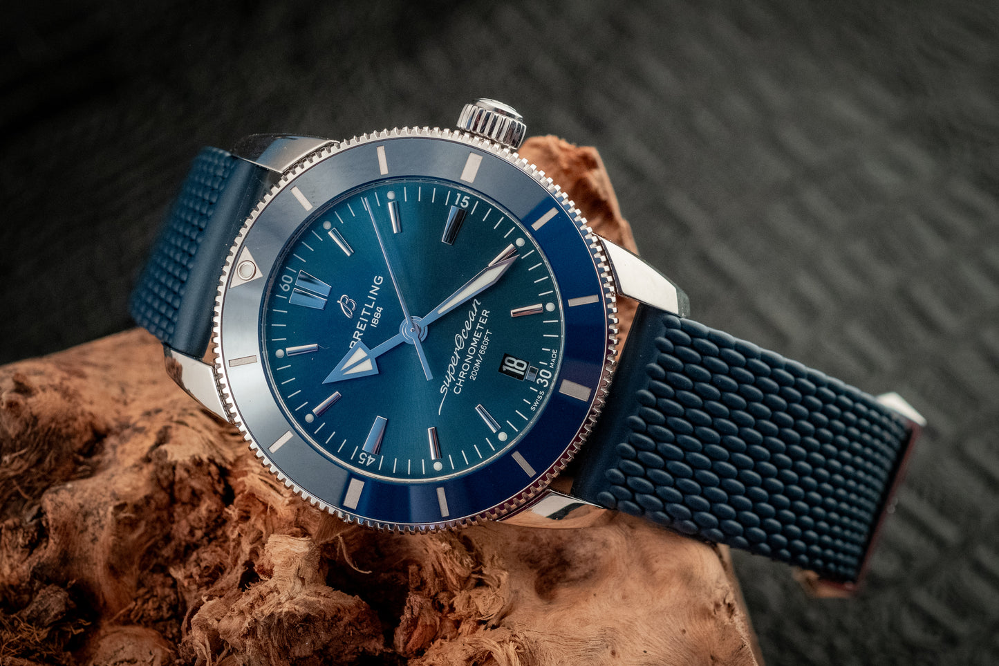 Breitling Breitling Superocean Heritage II 44mm Blue Dial Automatic Ref AB2030161C1S1 Box And Papers