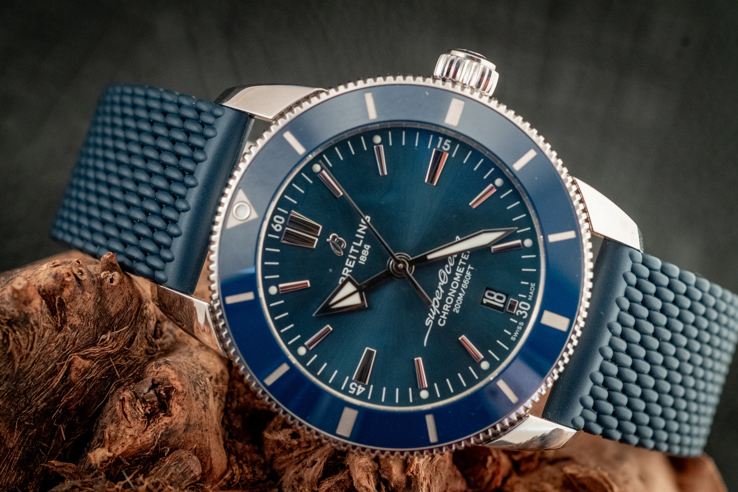 Breitling Breitling Superocean Heritage II 44mm Blue Dial Automatic Ref AB2030161C1S1 Box And Papers