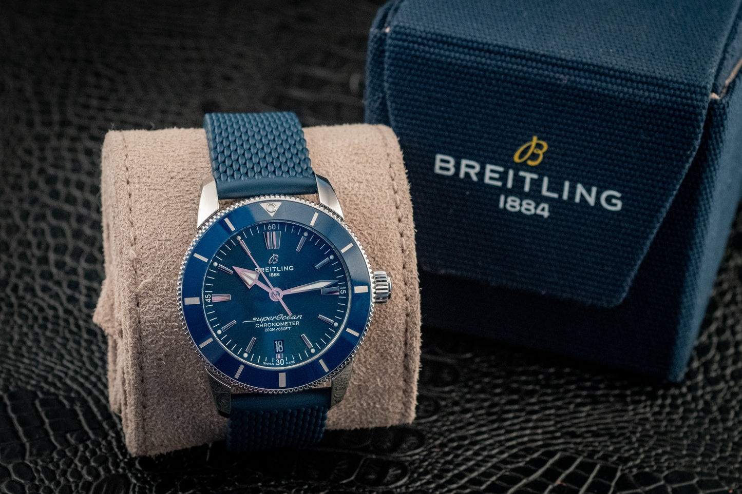 Breitling Breitling Superocean Heritage II 44mm Blue Dial Automatic Ref AB2030161C1S1 Box And Papers
