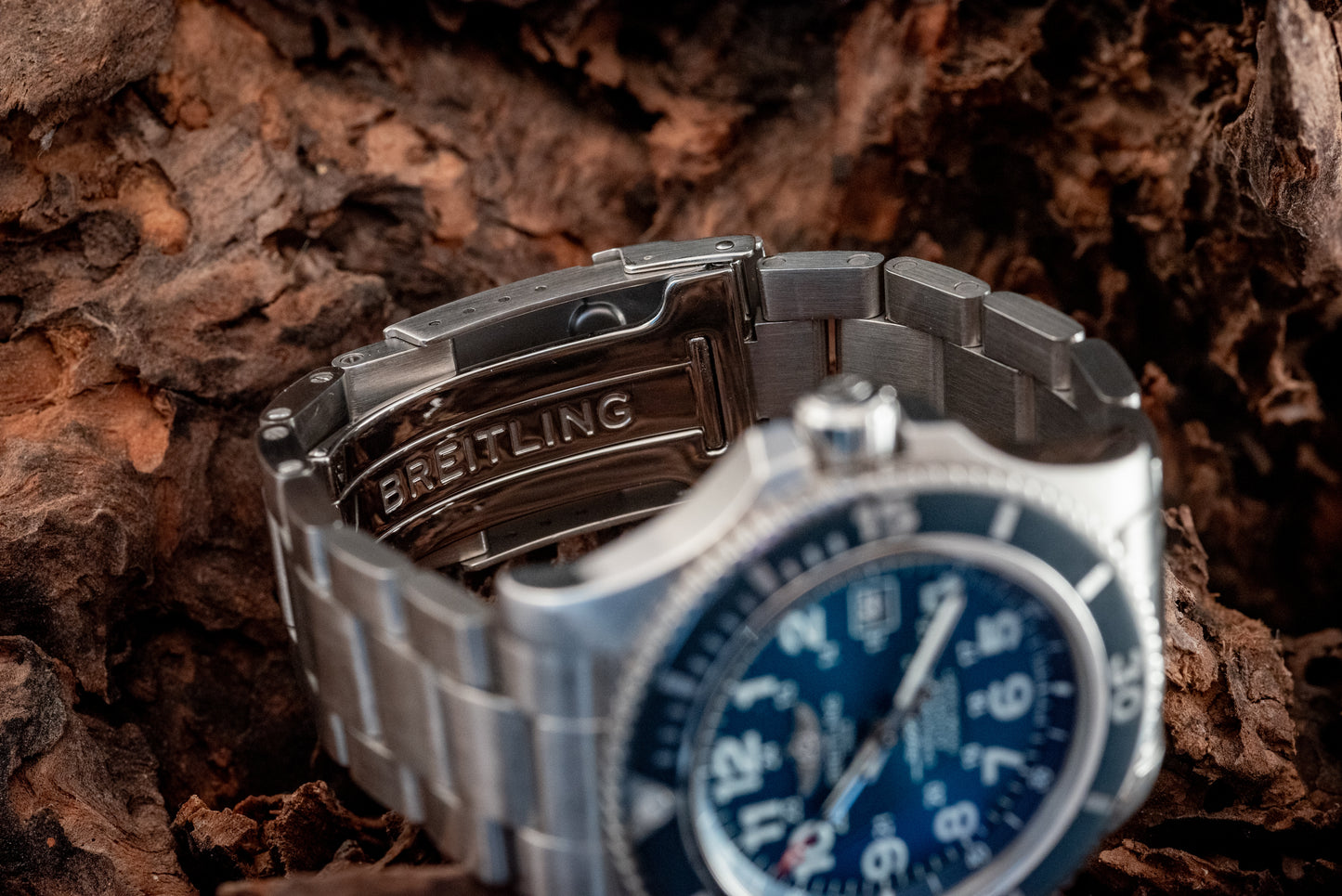 Breitling Superocean II 44MM Blue Dial 2019 Stainless Bracelet Ref A17392D8 / C910