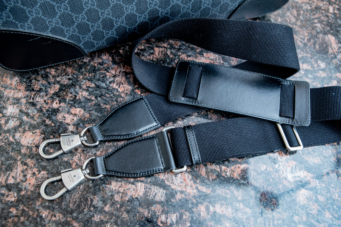 Gucci Black Medium Duffle Bag With Strap And Purchase Receipt Current MSRP Over $2500!