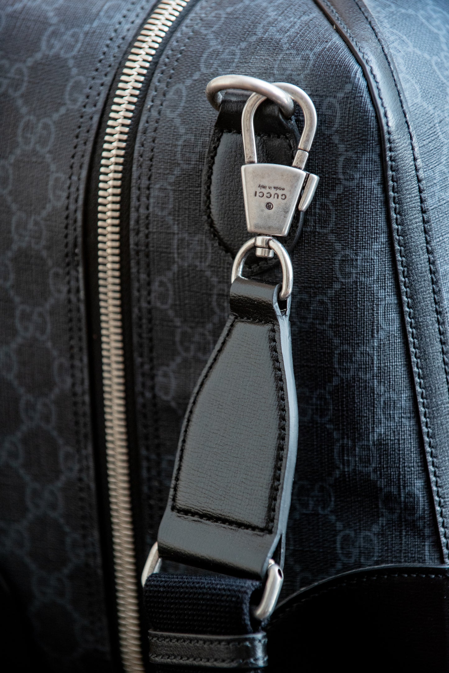 Gucci Black Medium Duffle Bag With Strap And Purchase Receipt Current MSRP Over $2500!