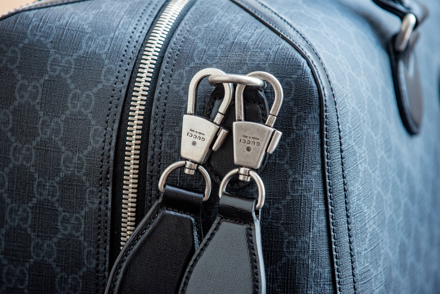 Gucci Black Medium Duffle Bag With Strap And Purchase Receipt Current MSRP Over $2500!