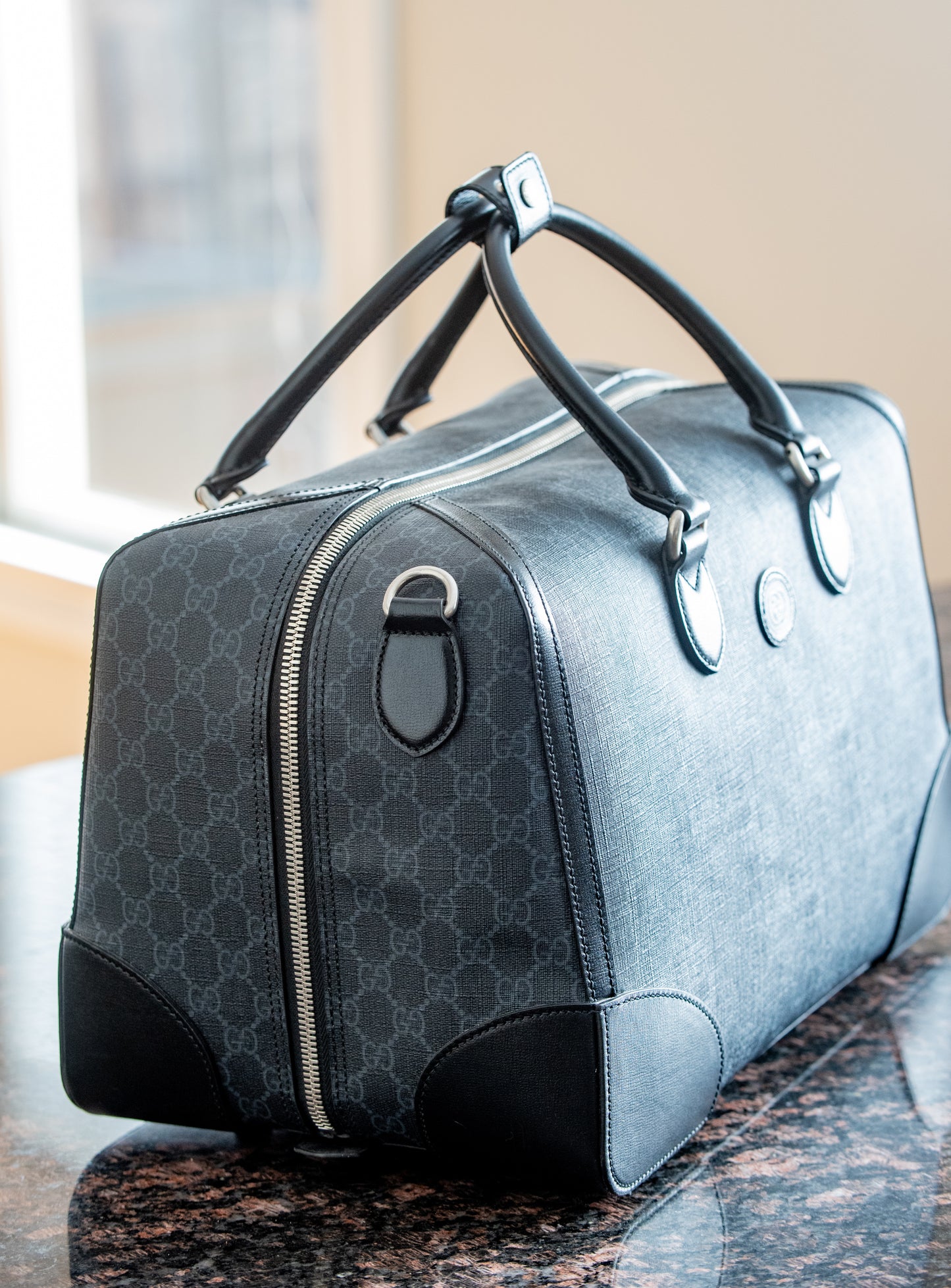 Gucci Black Medium Duffle Bag With Strap And Purchase Receipt Current MSRP Over $2500!