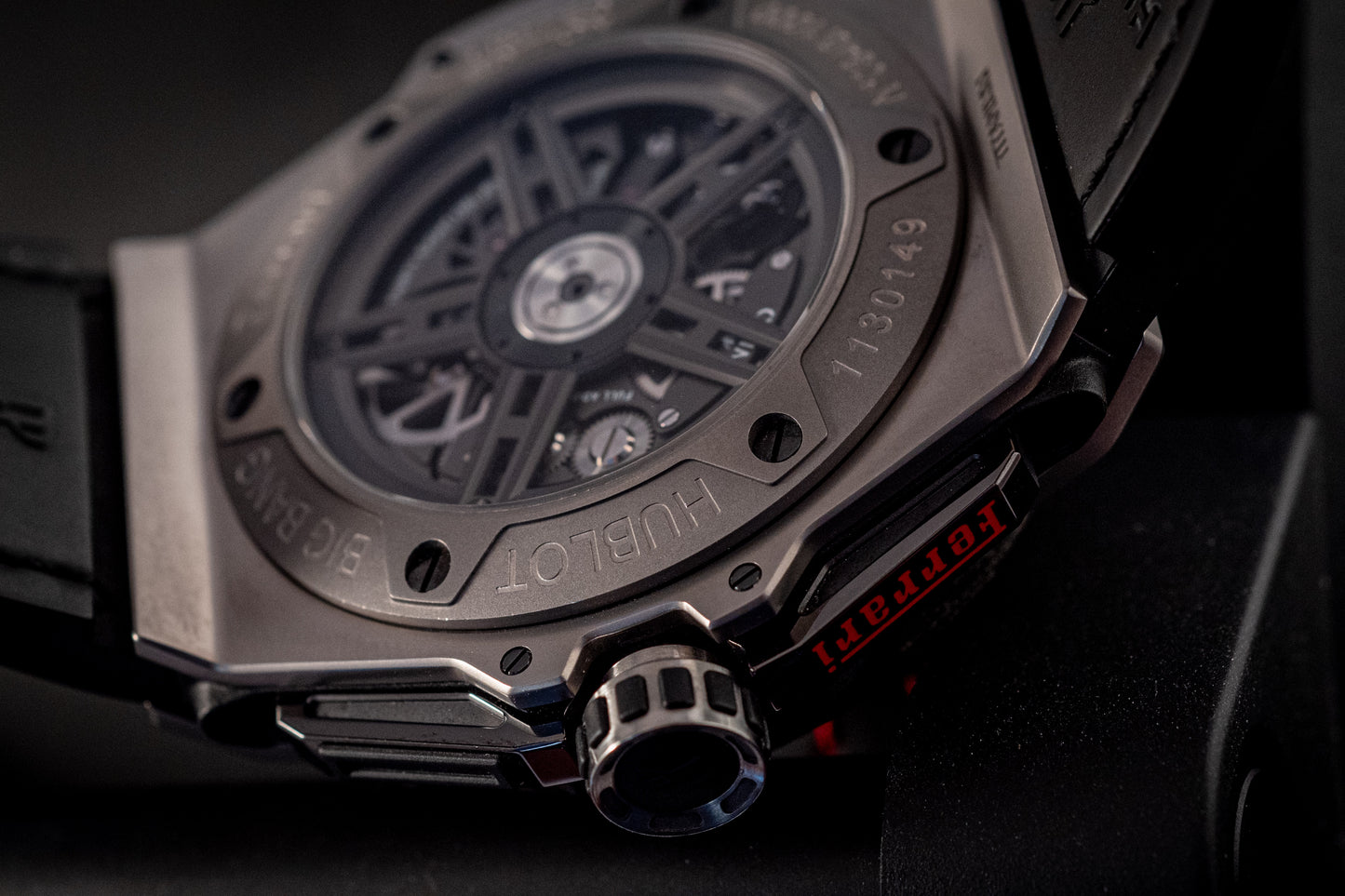 Hublot Big Bang Ferrari 2019 45MM Carbon Box And Papers With Watch Winder Ref 401.NJ.0123.VR