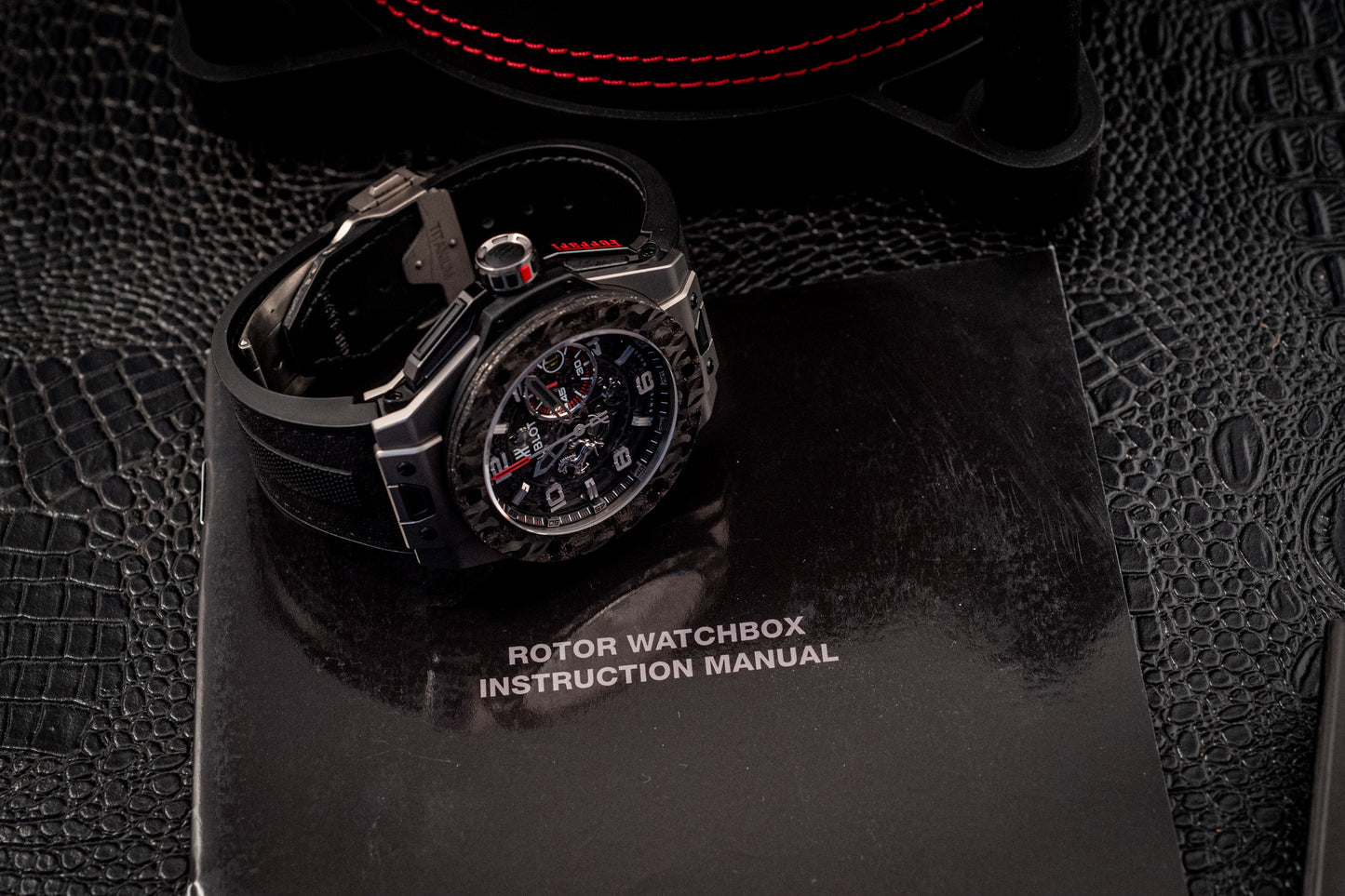 Hublot Big Bang Ferrari 2019 45MM Carbon Box And Papers With Watch Winder Ref 401.NJ.0123.VR