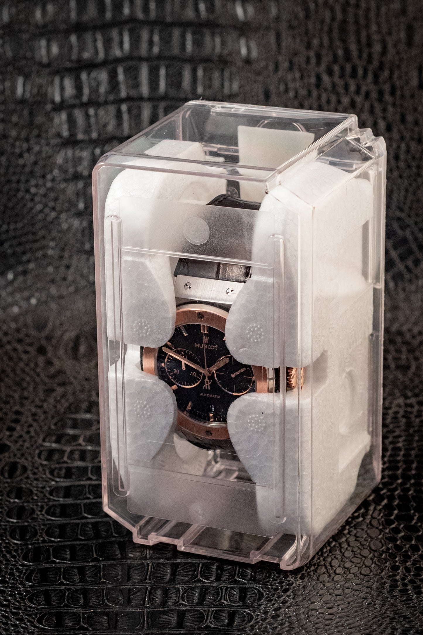 Hublot Classic Fusion Chronograph 45MM King Rose Gold Titanium 2024 E Warranty Papers Reference 521.NO.1181.LR