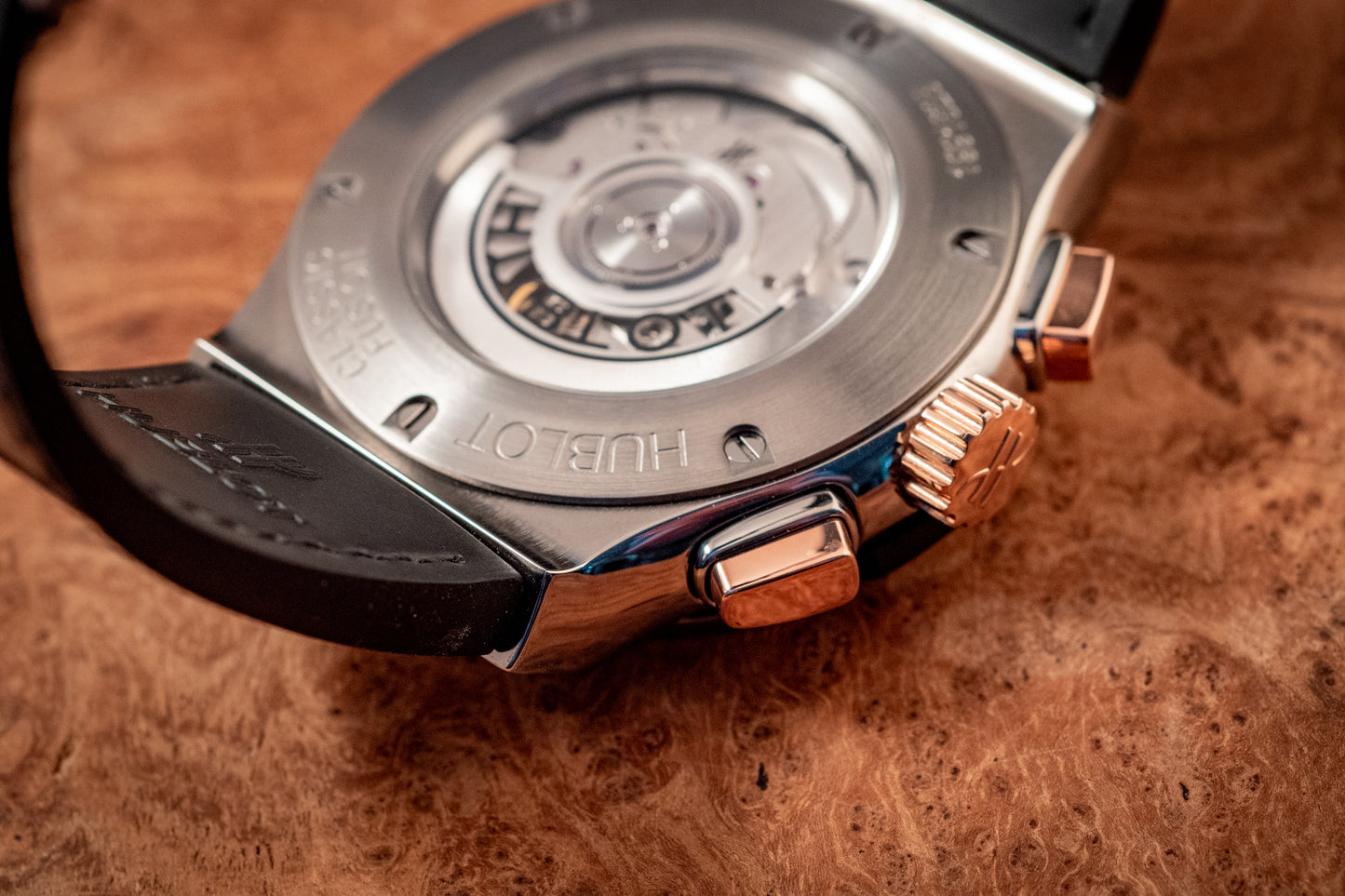 Hublot Classic Fusion Chronograph 45MM King Rose Gold Titanium 2024 E Warranty Papers Reference 521.NO.1181.LR