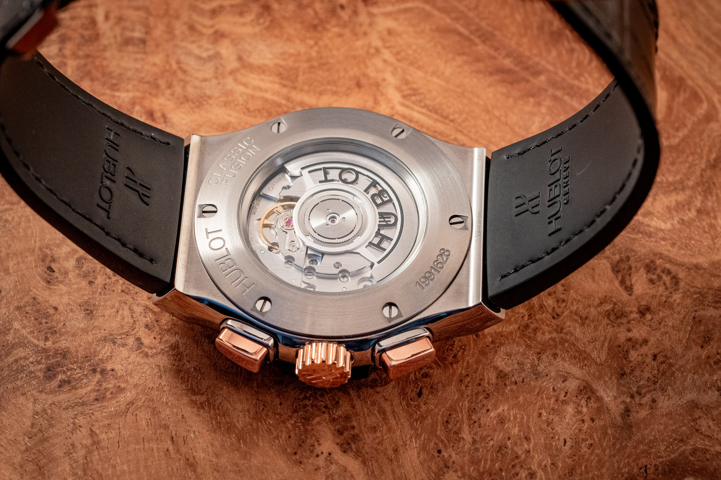 Hublot Classic Fusion Chronograph 45MM King Rose Gold Titanium 2024 E Warranty Papers Reference 521.NO.1181.LR
