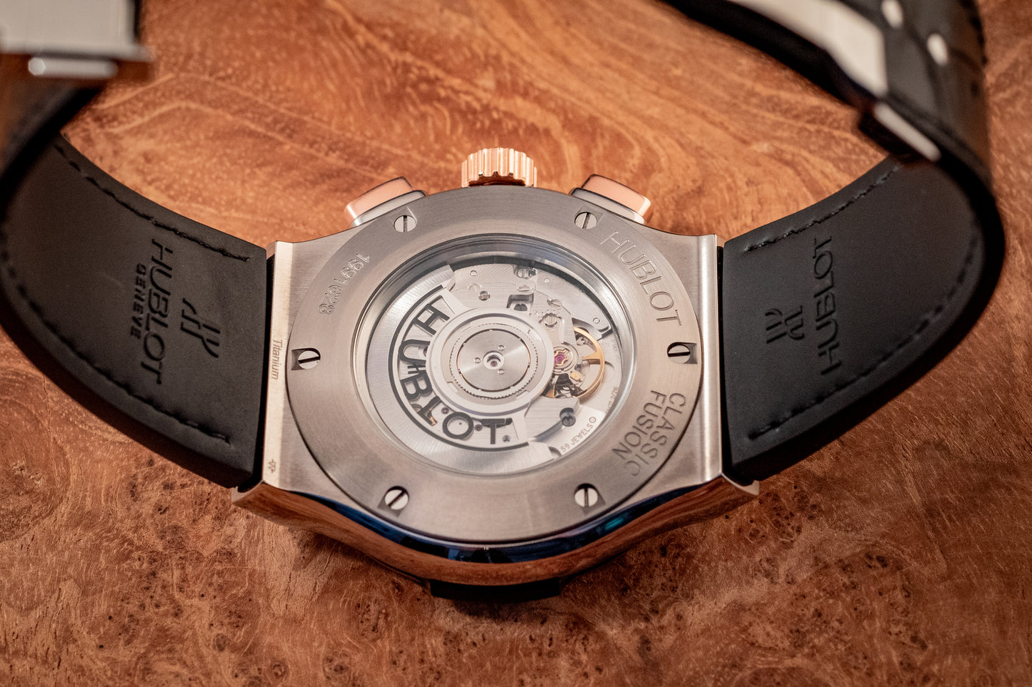 Hublot Classic Fusion Chronograph 45MM King Rose Gold Titanium 2024 E Warranty Papers Reference 521.NO.1181.LR