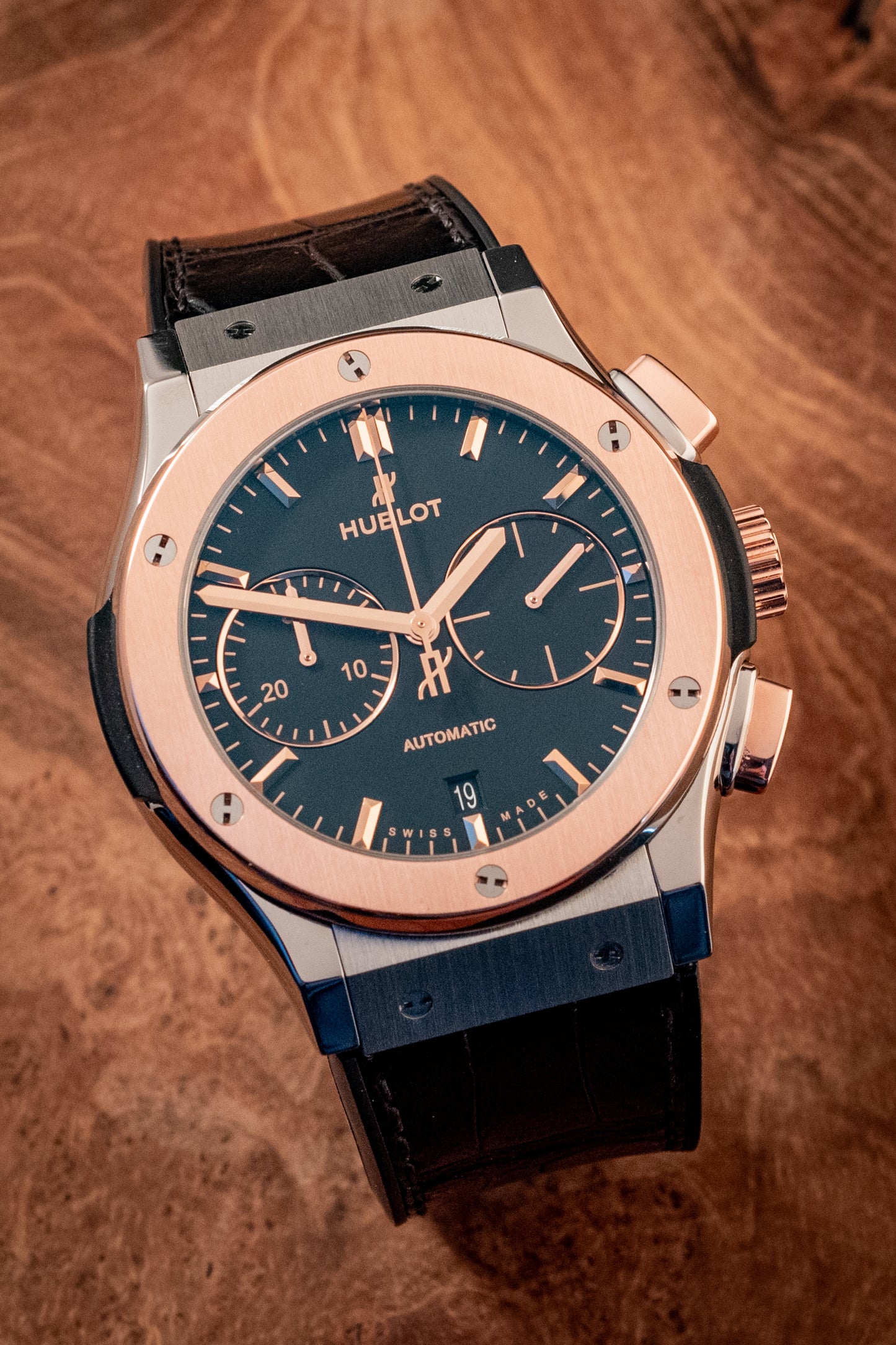 Hublot Classic Fusion Chronograph 45MM King Rose Gold Titanium 2024 E Warranty Papers Reference 521.NO.1181.LR