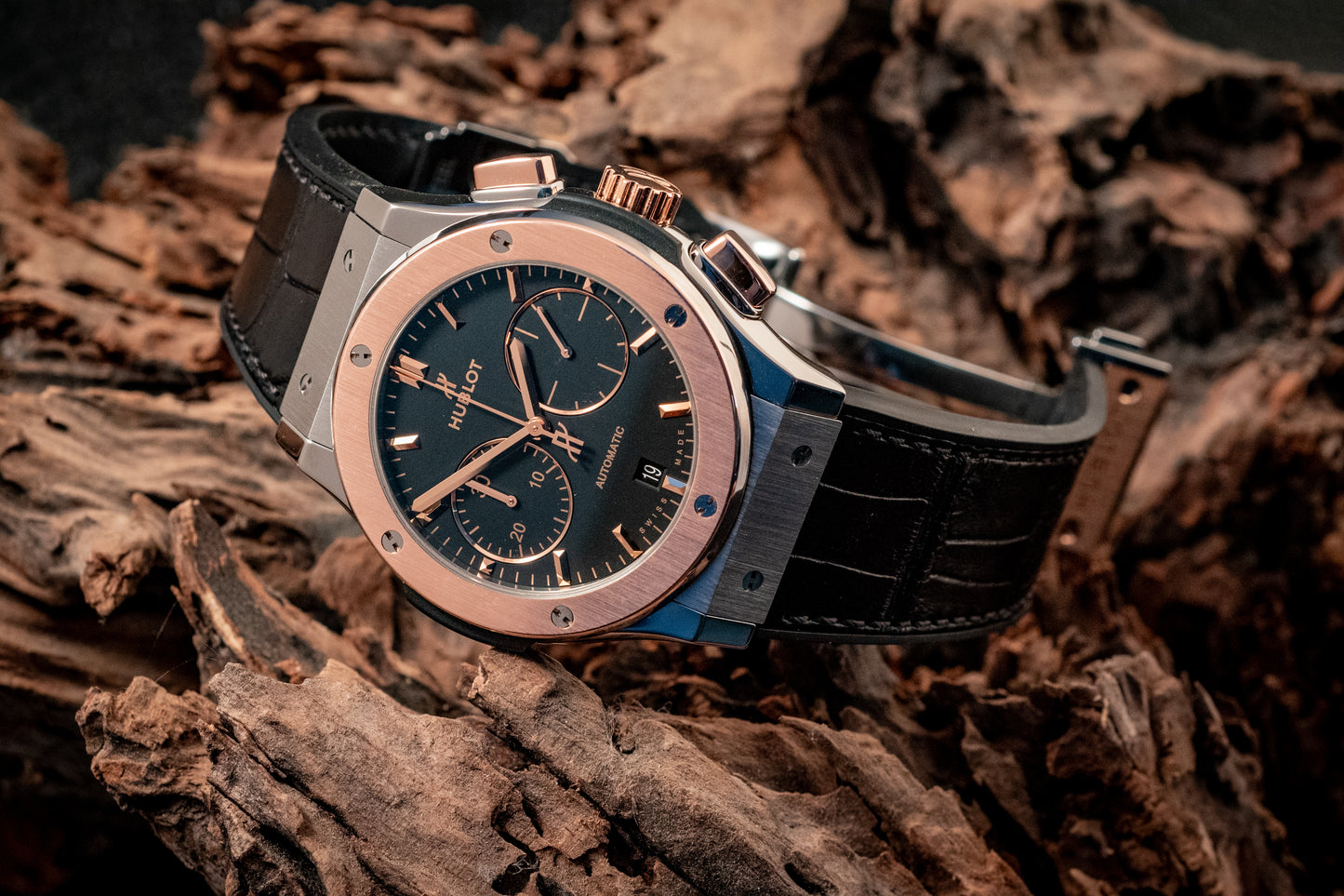 Hublot Classic Fusion Chronograph 45MM King Rose Gold Titanium 2024 E Warranty Papers Reference 521.NO.1181.LR
