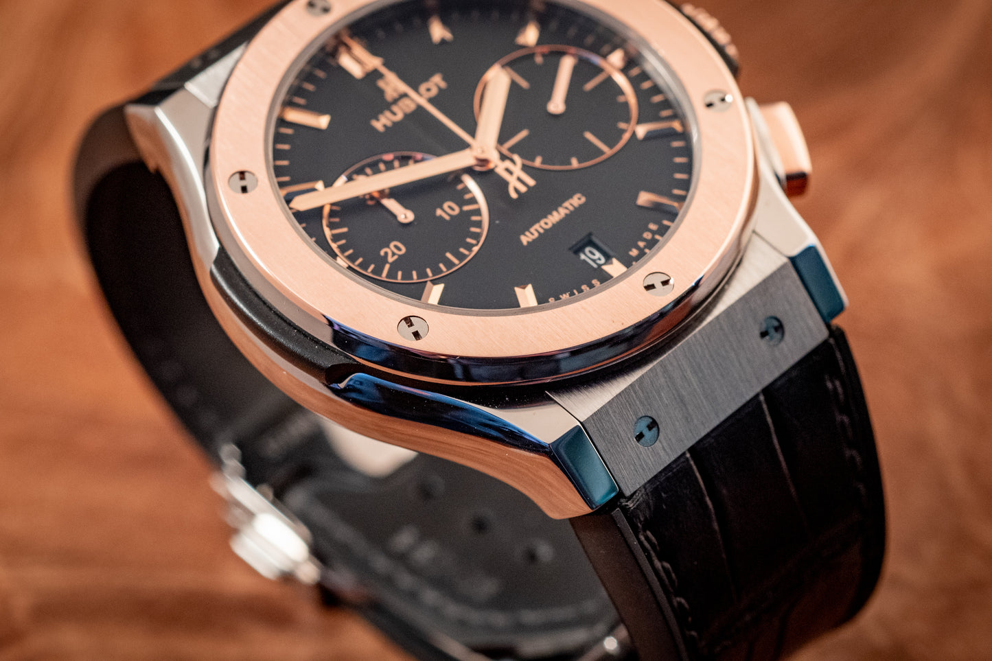 Hublot Classic Fusion Chronograph 45MM King Rose Gold Titanium 2024 E Warranty Papers Reference 521.NO.1181.LR