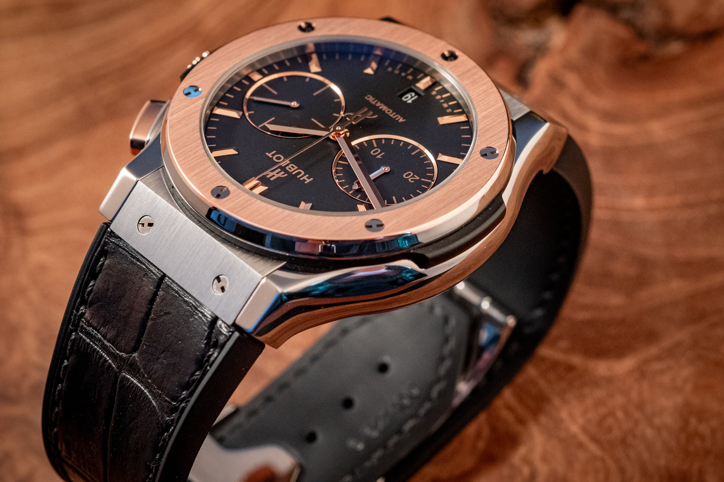 Hublot Classic Fusion Chronograph 45MM King Rose Gold Titanium 2024 E Warranty Papers Reference 521.NO.1181.LR