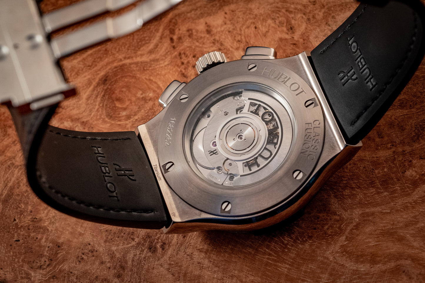 Hublot Classic Fusion Chronograph 45MM Titanium Racing Grey 2024 E Warranty Papers Reference 521.NX.7071.LR