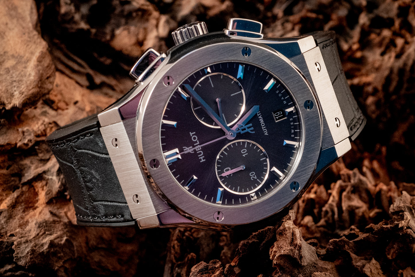 Hublot Classic Fusion Chronograph 45MM Titanium Racing Grey 2024 E Warranty Papers Reference 521.NX.7071.LR