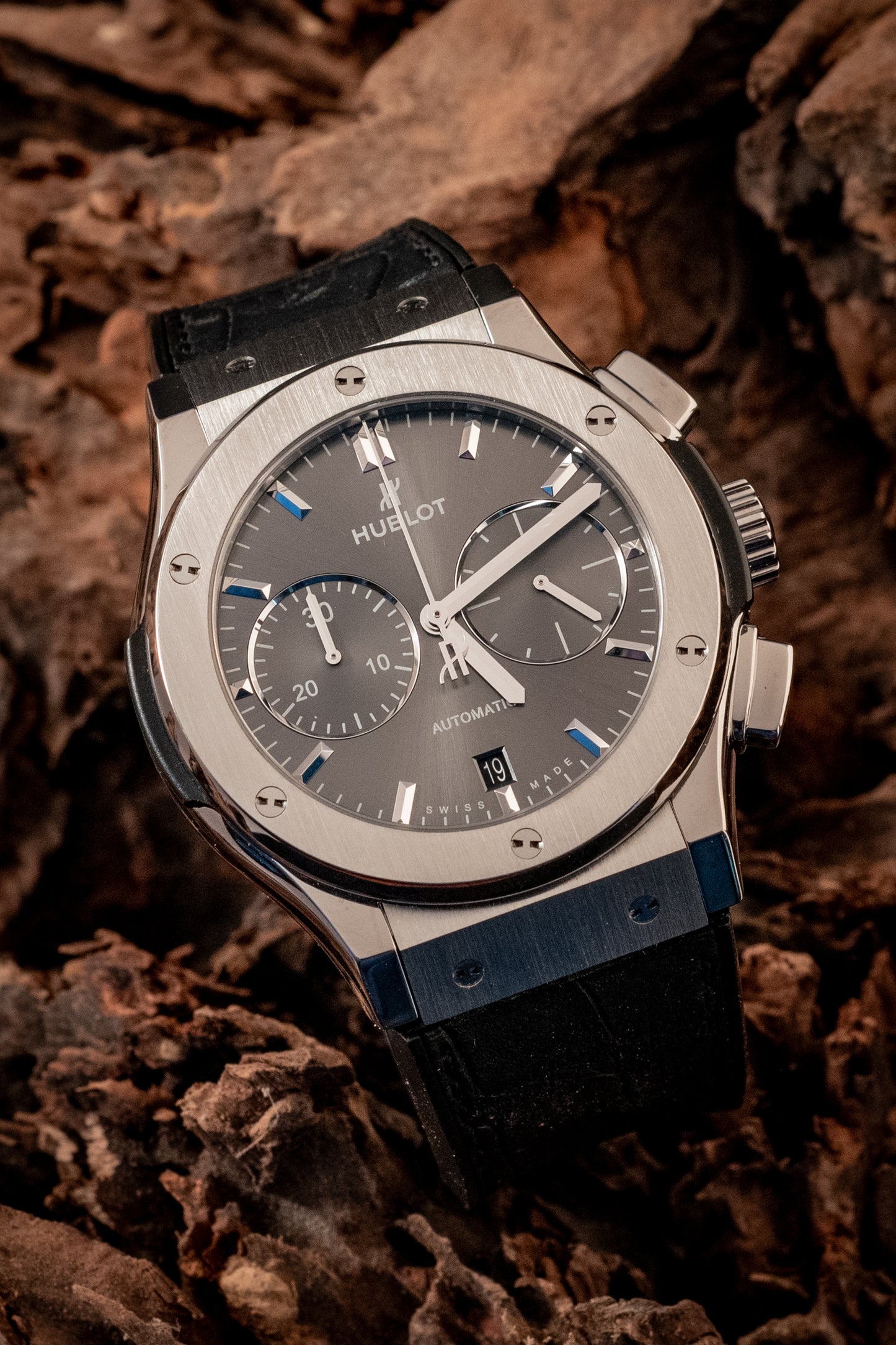 Hublot Classic Fusion Chronograph 45MM Titanium Racing Grey 2024 E Warranty Papers Reference 521.NX.7071.LR