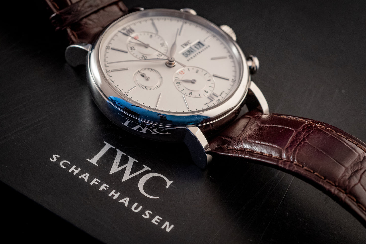 IWC Portofino Chronograph 2020 White Dial Box And Papers Ref IW391027