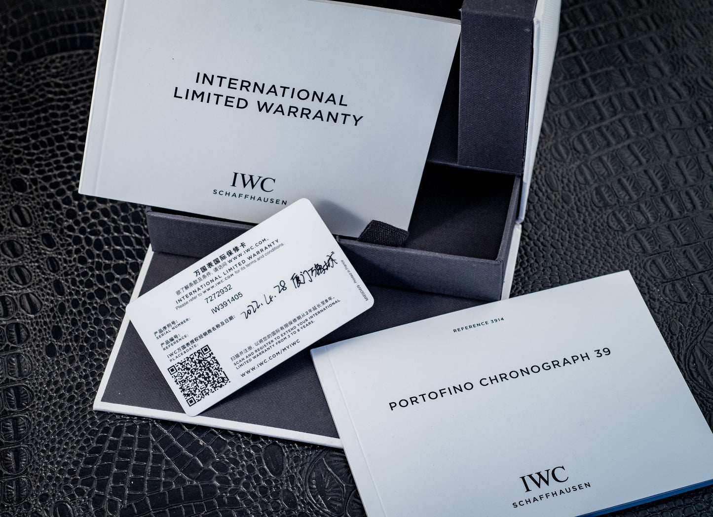 IWC Portofino 2022 Chronograph Green Dial 39MM Warranty Unti 4/2030 Box And Papers Ref IW391405