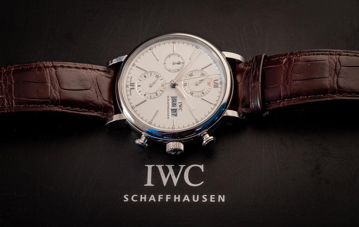 IWC Portofino Chronograph 2020 White Dial Box And Papers Ref IW391027