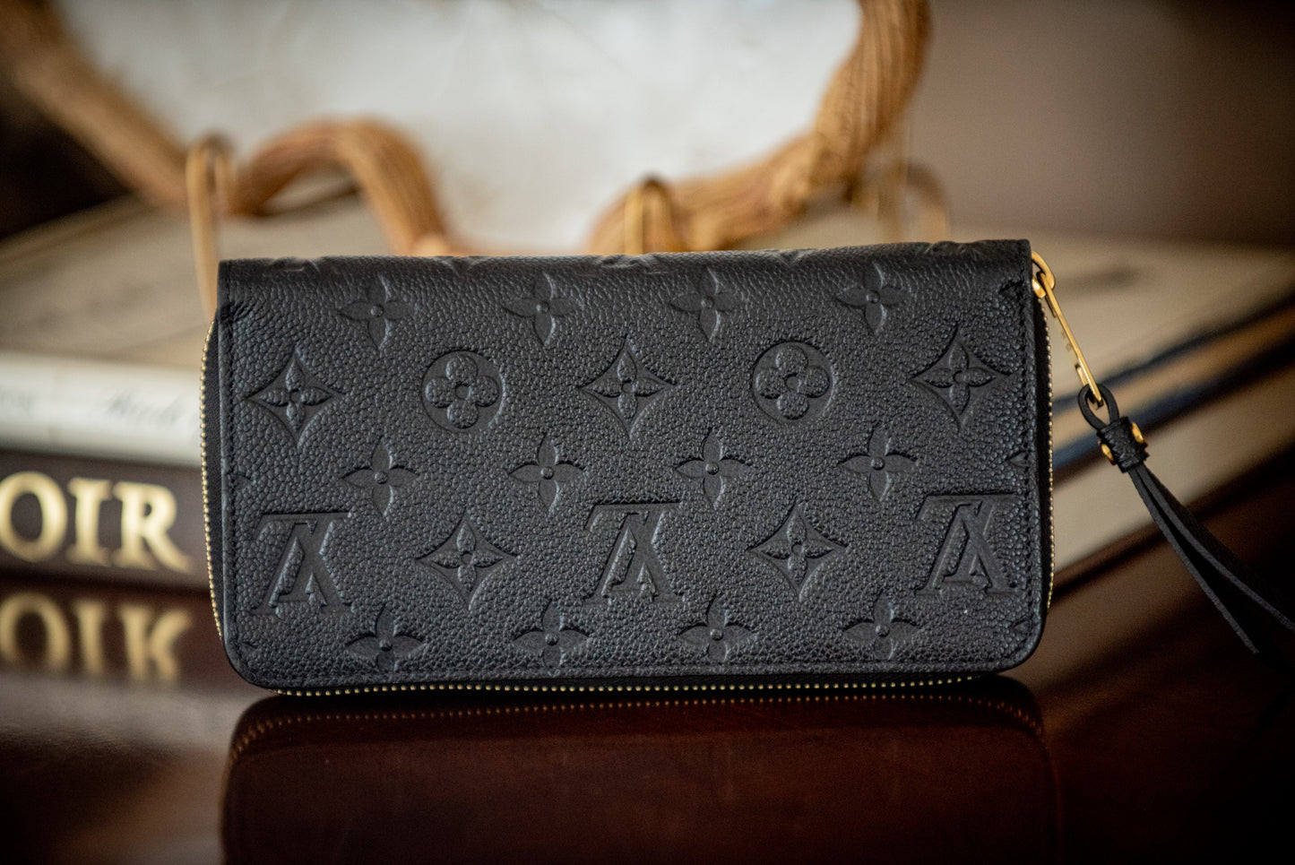 Louis Vuitton M61864 Monogram Empreinte Zippy Wallet Box Dust Bag Original Purchase Receipt